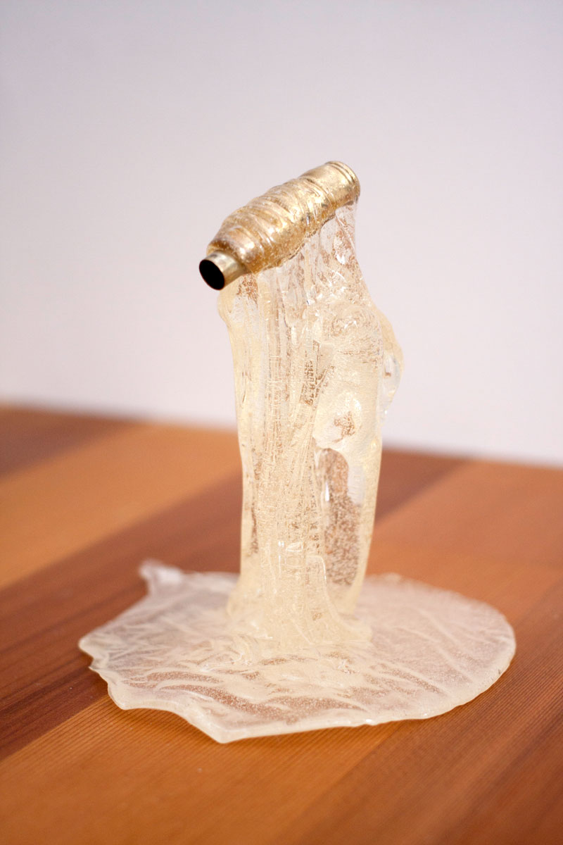 Ephemera From a Single Irrevocable Act of Great Impact Resulting In No Measurable Consequence, 2014, 10"x4"x4". Bullet casing, plastic