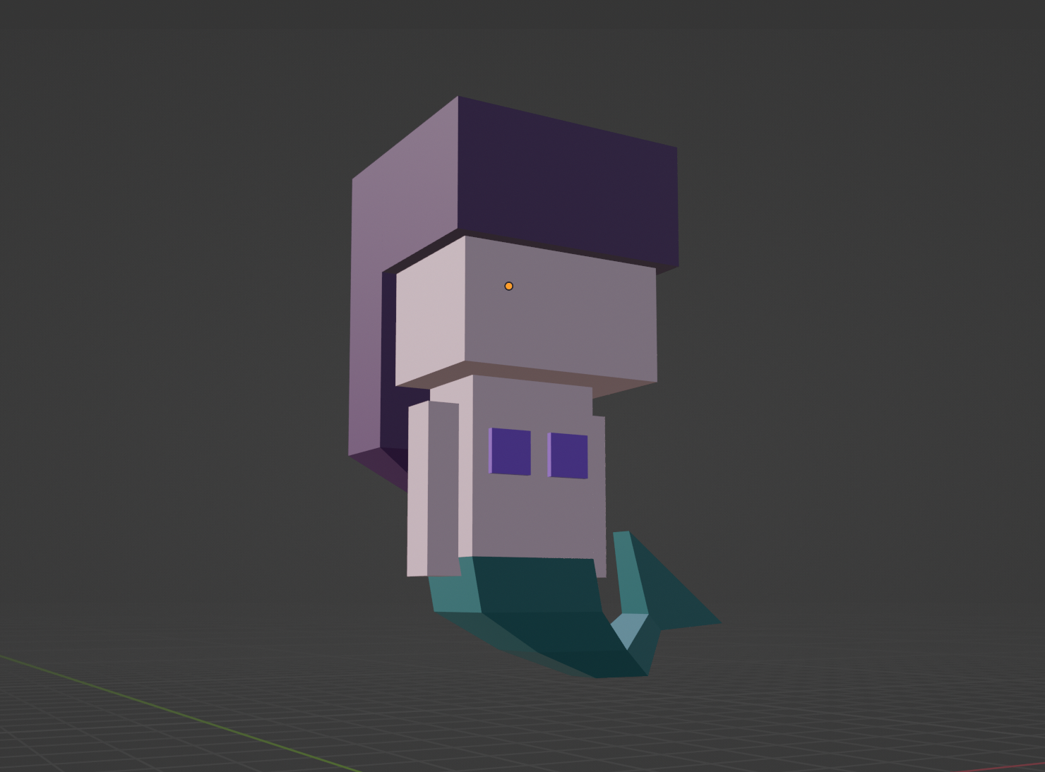 low poly mermaid in blender