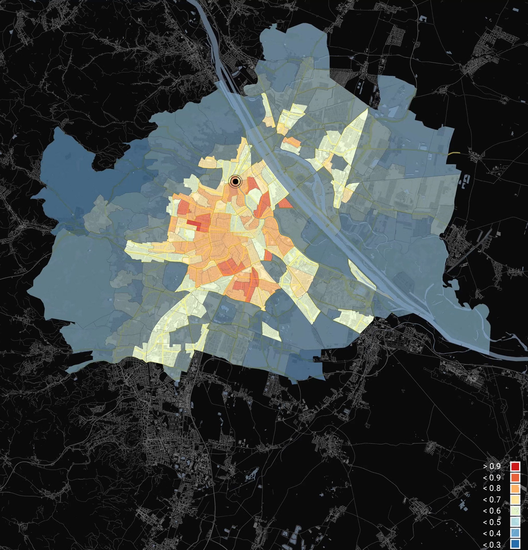 Vienna, heat vulnerability and project location