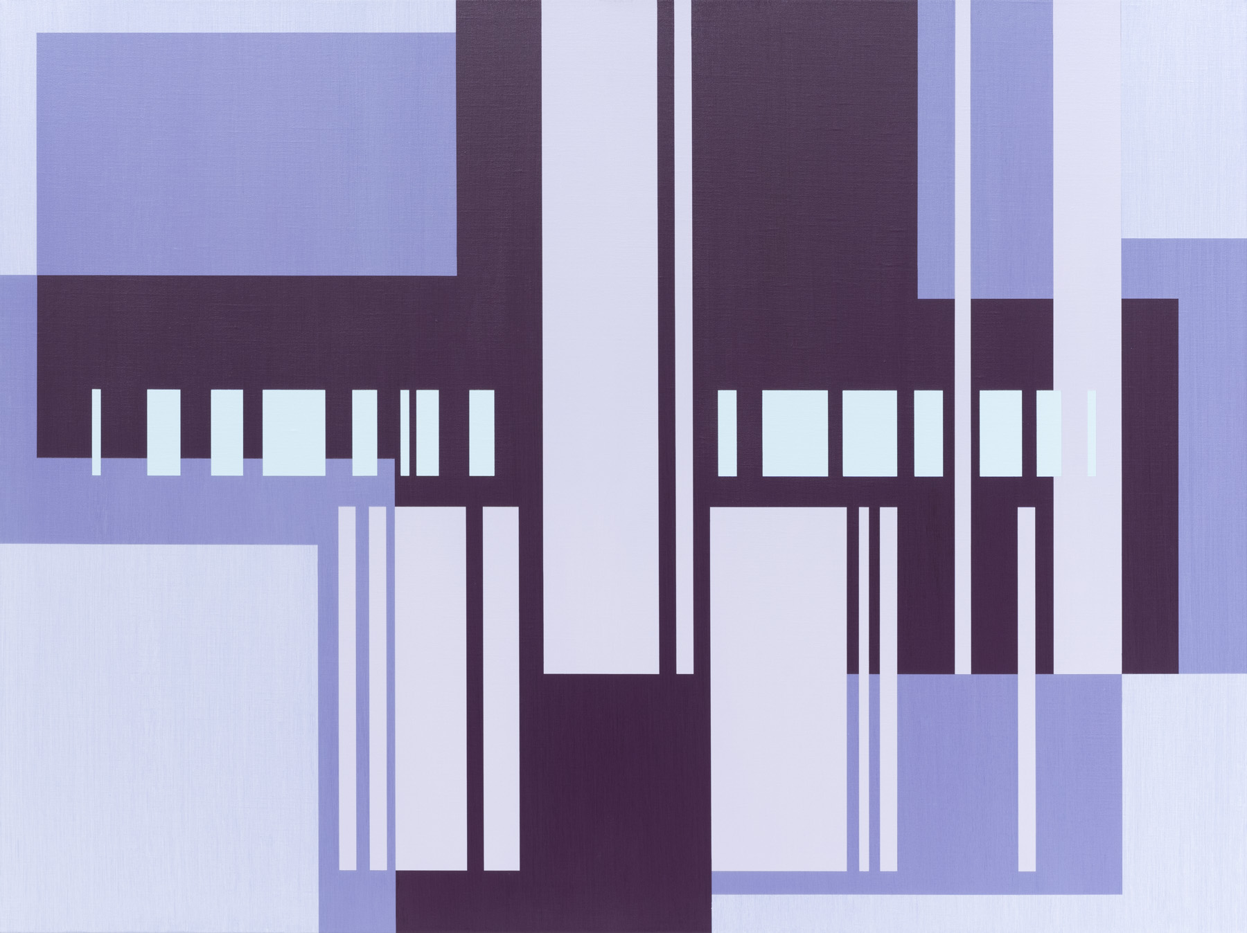 Approaching Capacity no. 36. Acrylic on linen, 76.5 x 102cm