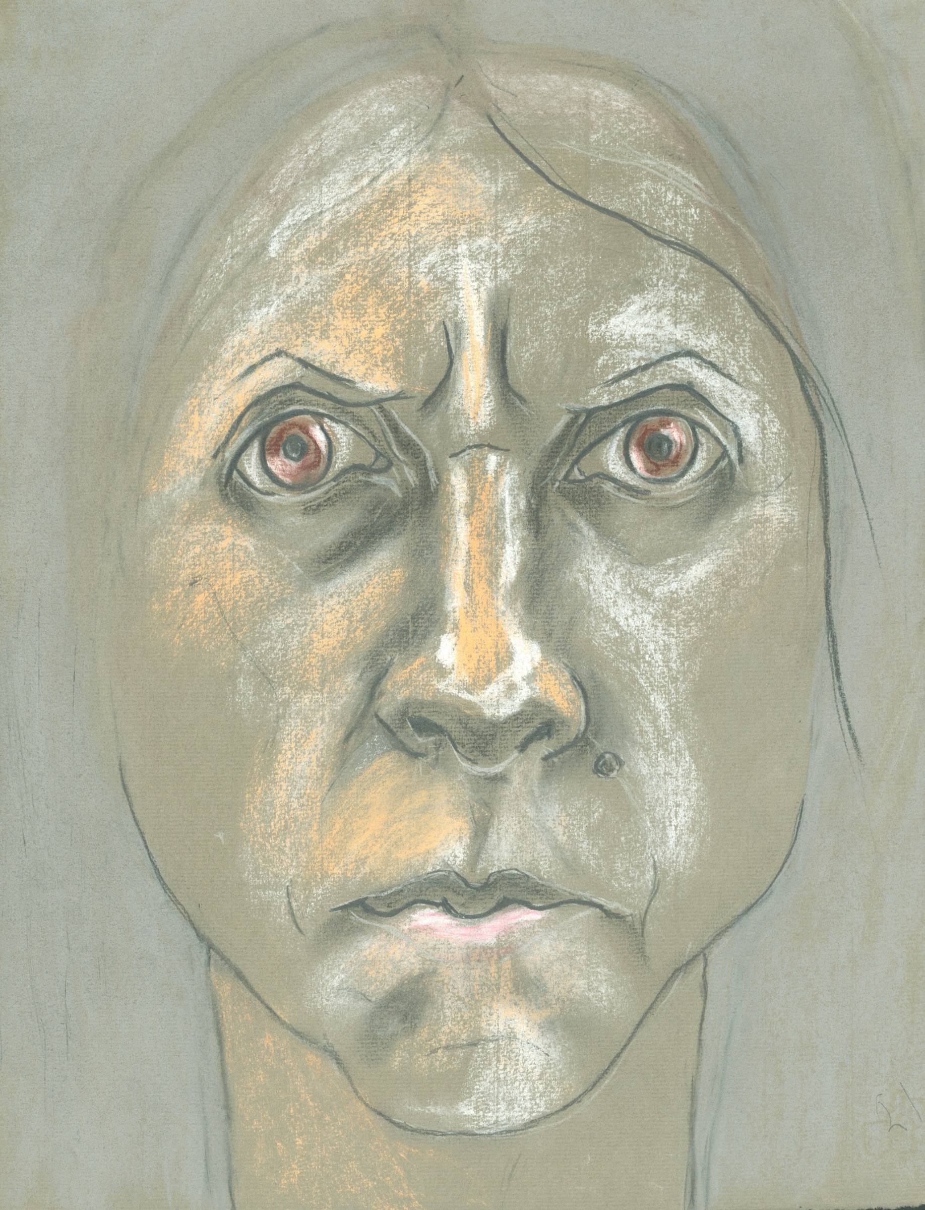 2019 | Self Portrait 21 | Graphite & pastel on paper | 40 x 30 cm - 16 x 12 in