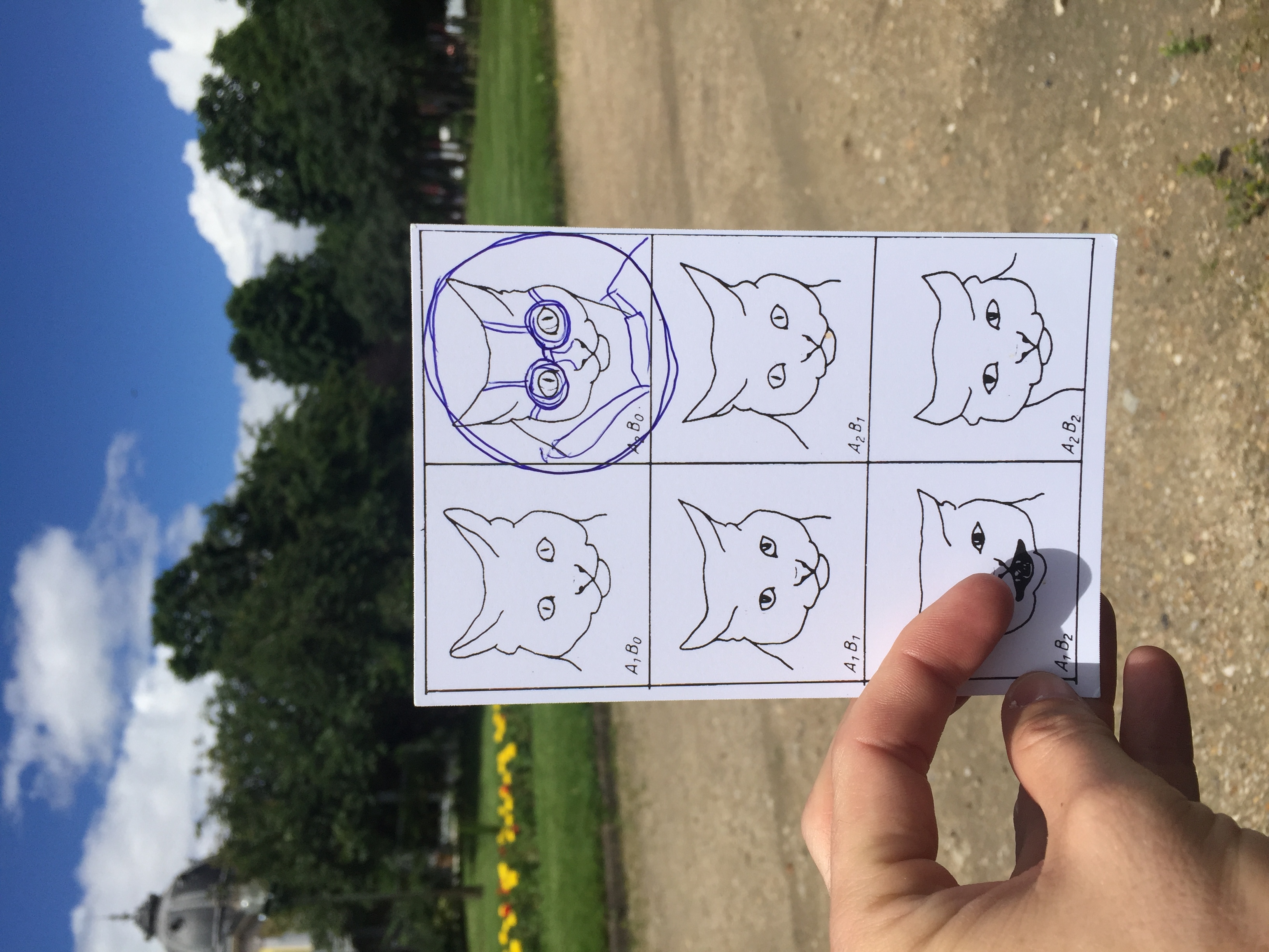  I put this card on a bench in a park by the Grand Palais in Paris. 