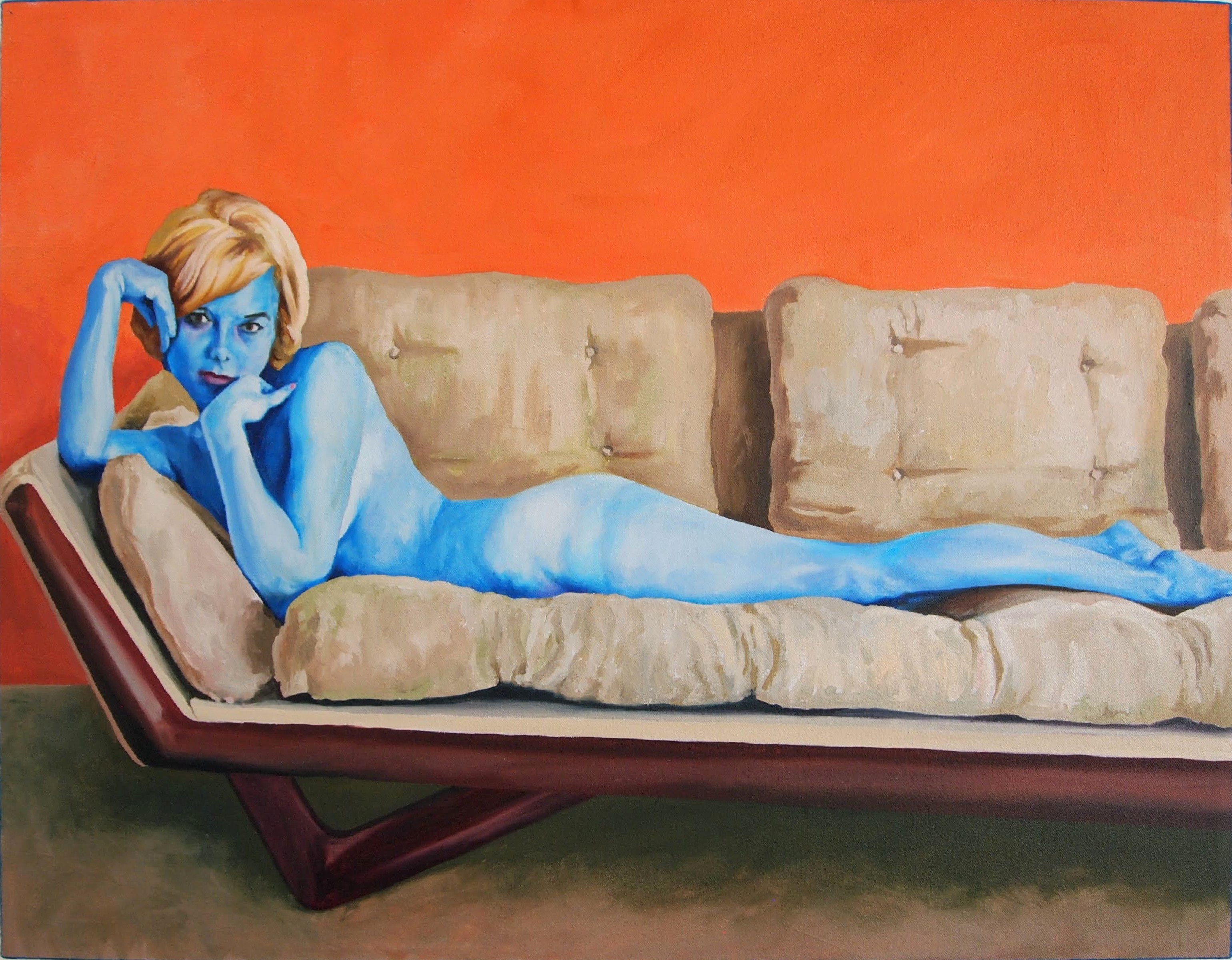 Blue Female #1 - 80cm x 62cm - oil on canvas 