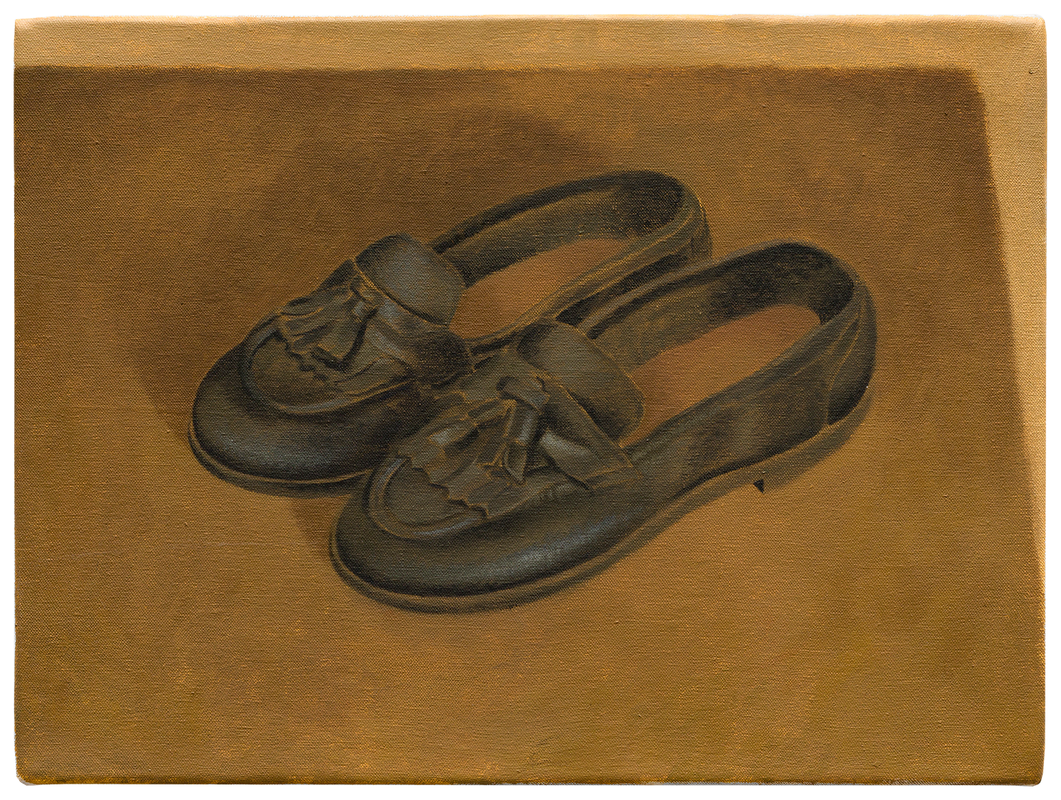 "Sapatos bem lustrados", 2024, óleo sobre tela