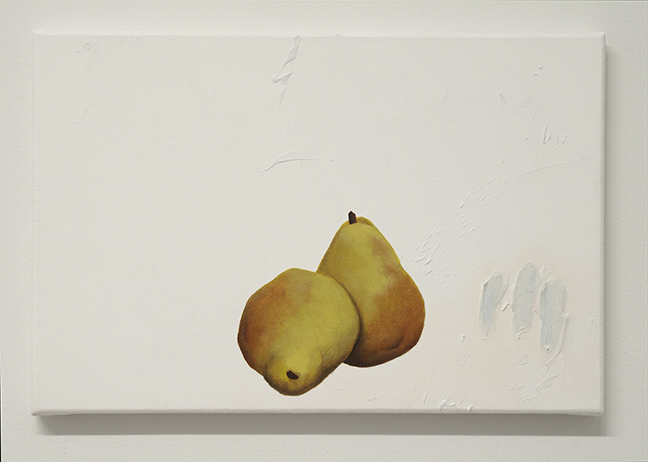 What we know as real is burned away at invisible heat / oil and acrylic medium on canvas / 10in x 15in / 2024