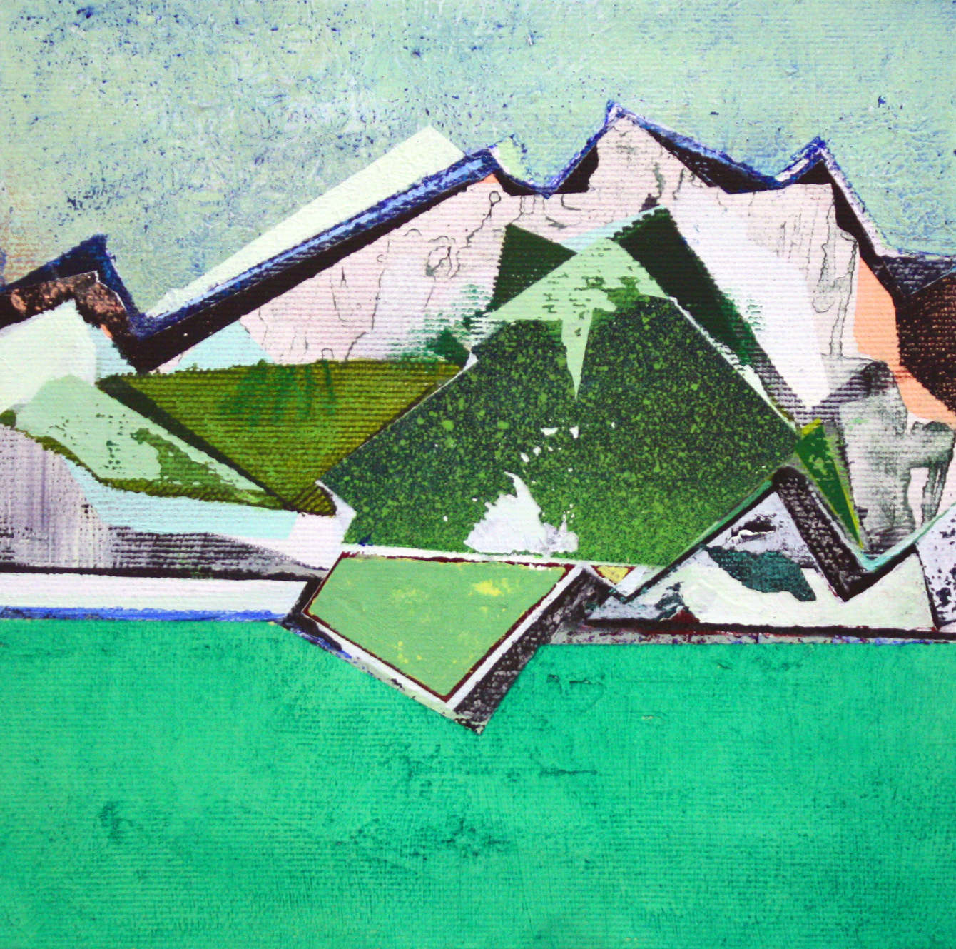 Brug, Acrylics and oil on canvas, 20 x 20 cm, 2014