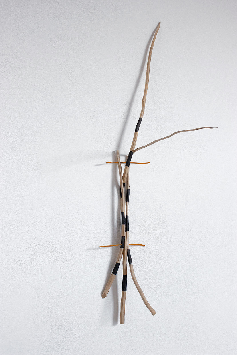 Untitled, Cherry wood, pigment, 30" x 18" x 15