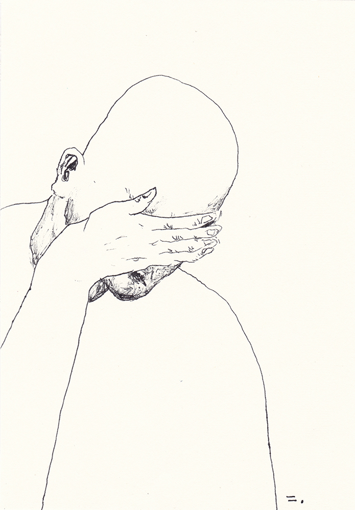 보고싶지 않아, 2018, pen on paper, 21*14.8(cm)