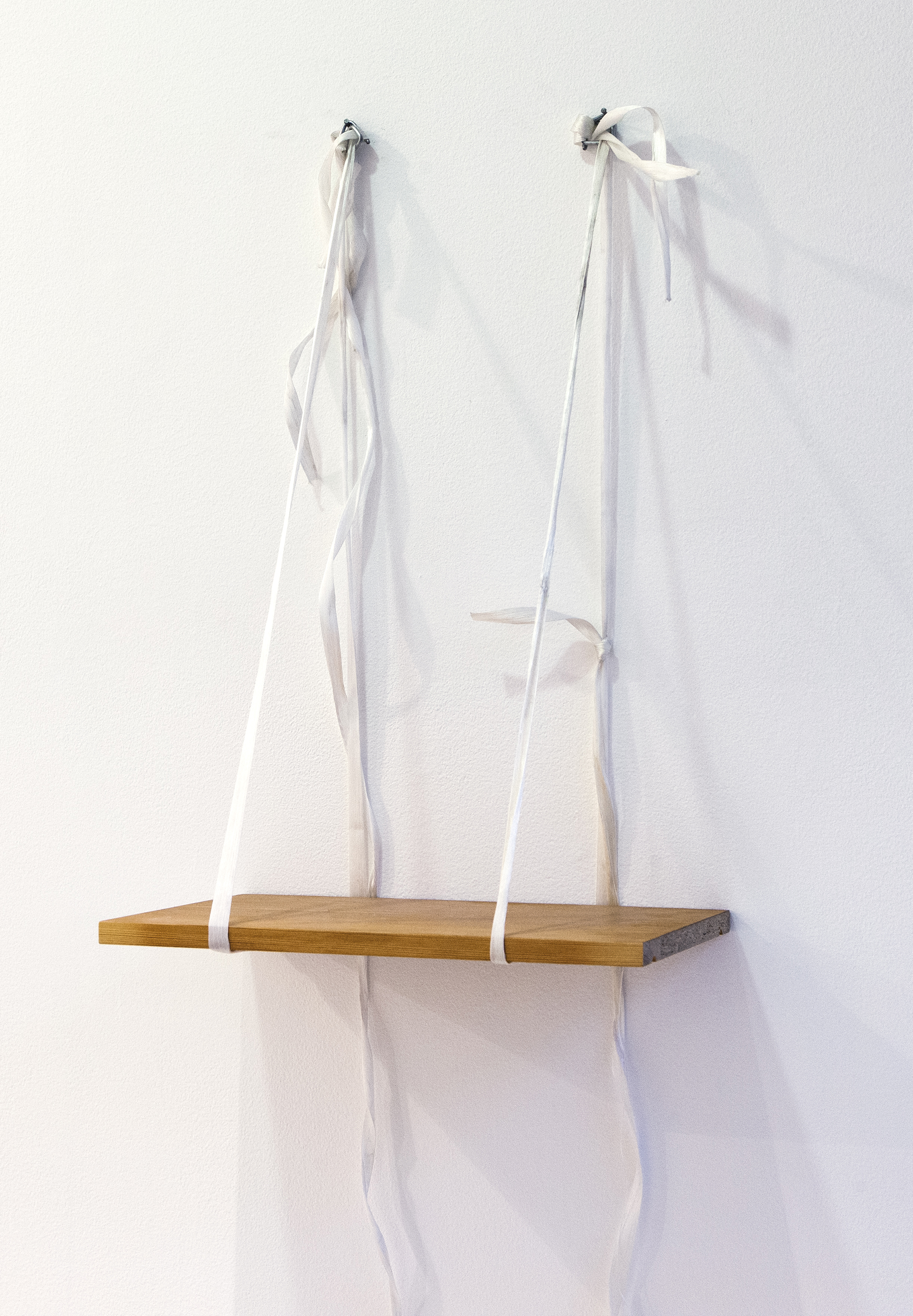 Married Shelf, rope and wood (found) varying dimensions, 2023