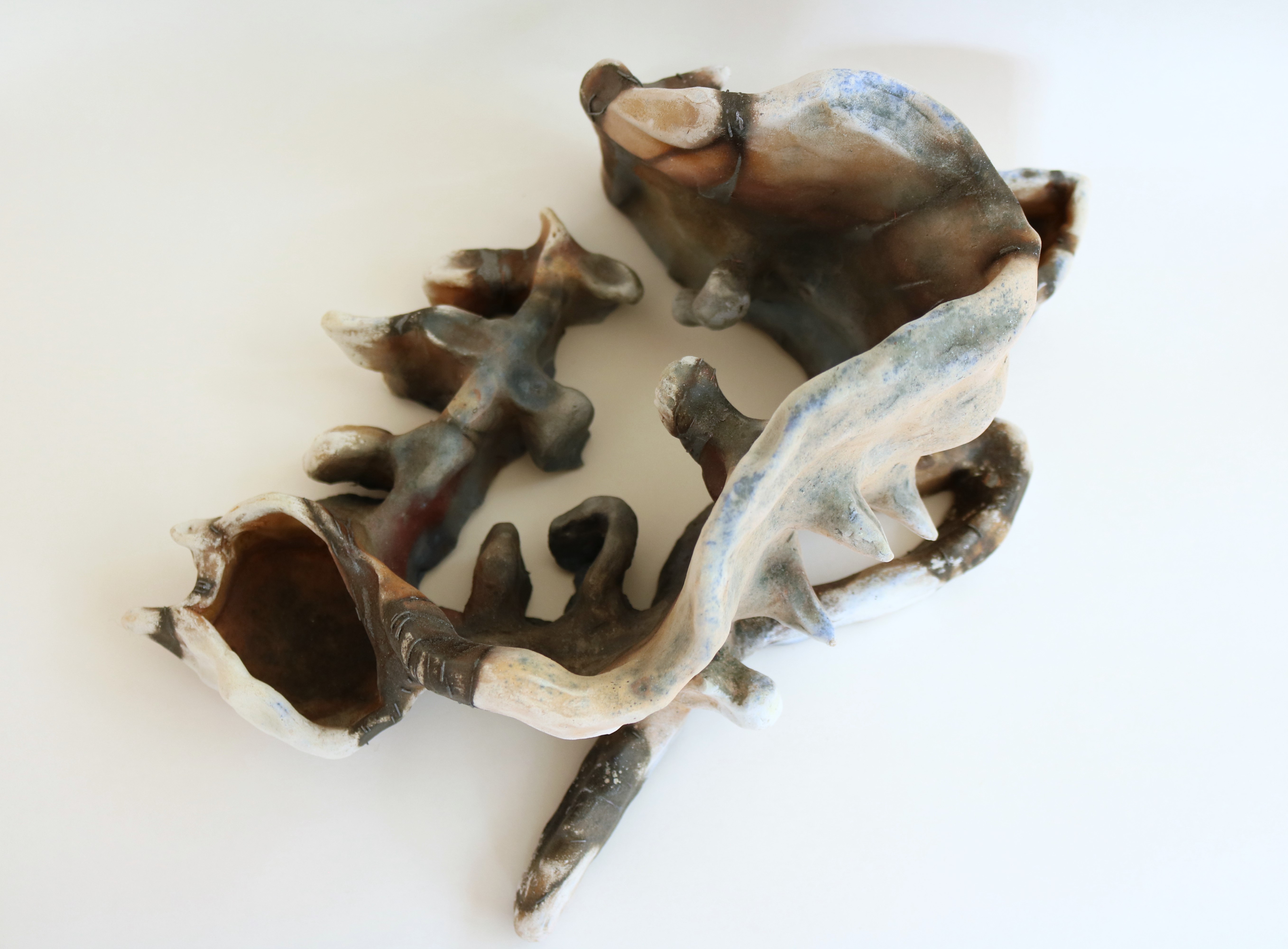 buried bones, saggar fire, 2022