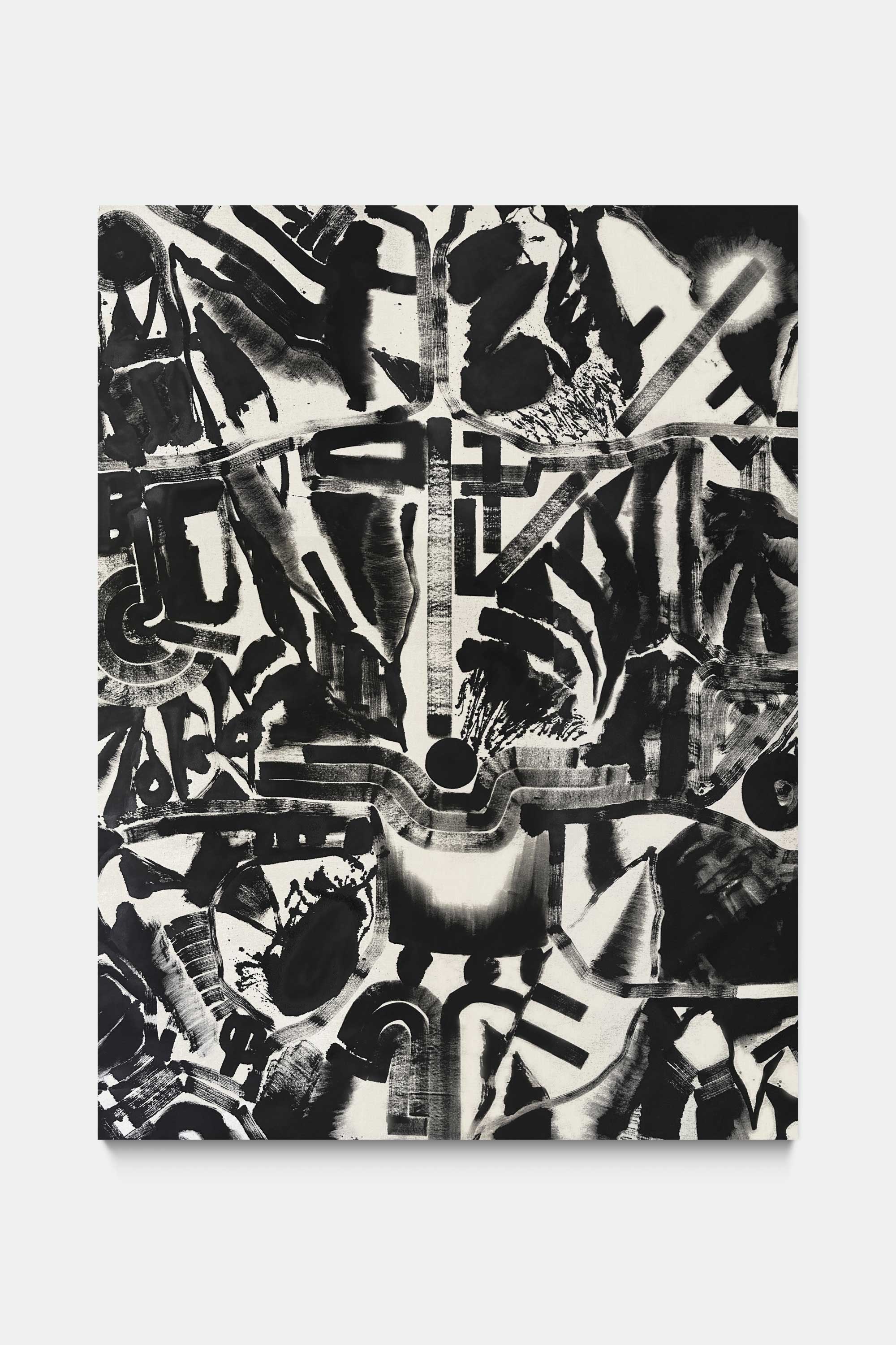 Untitled, 2023. Iron oxide on canvas. 195&#160;×&#160;260&#160;cm.