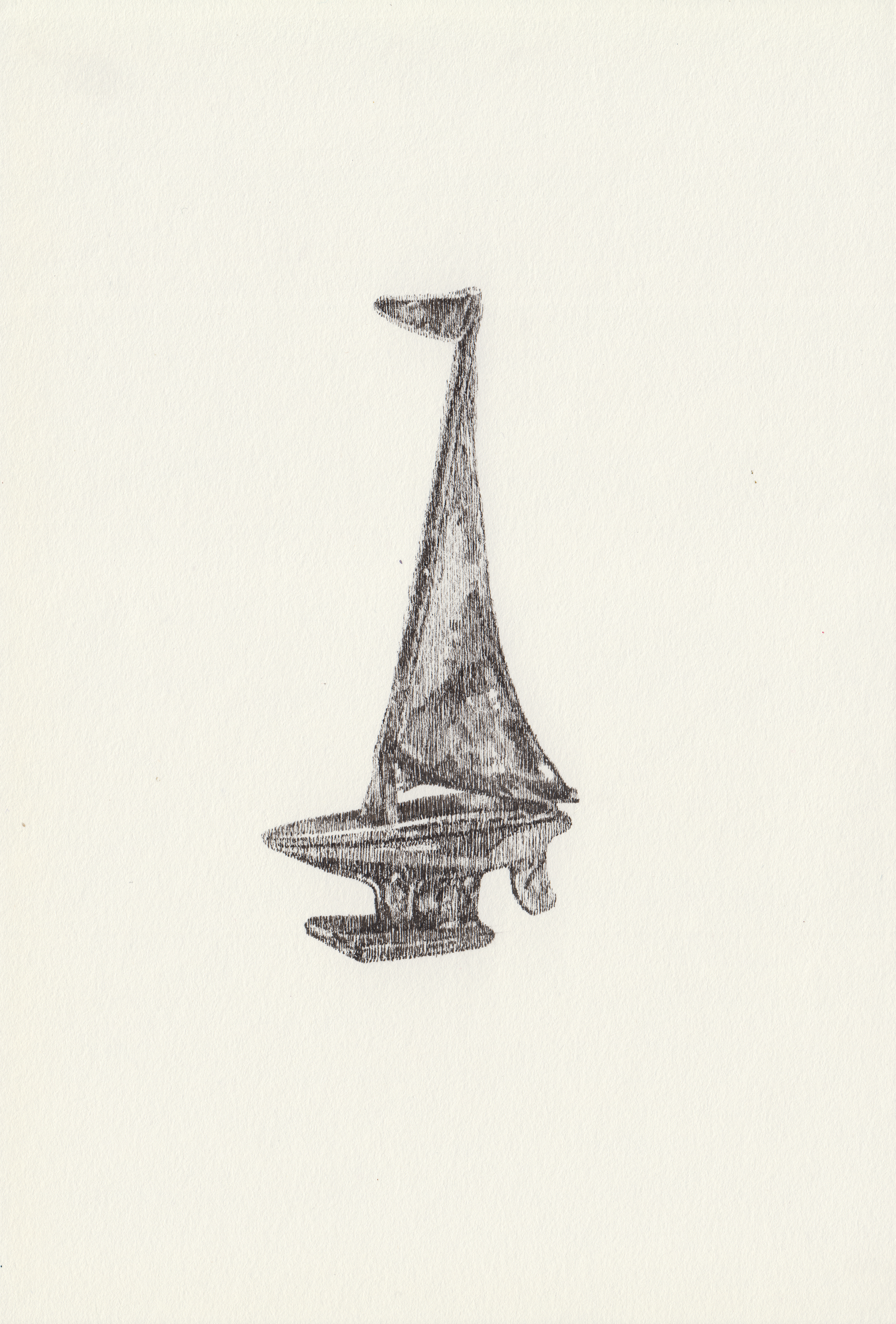 14. Barchetta a vela d’argento | Tiny silver sailboat
