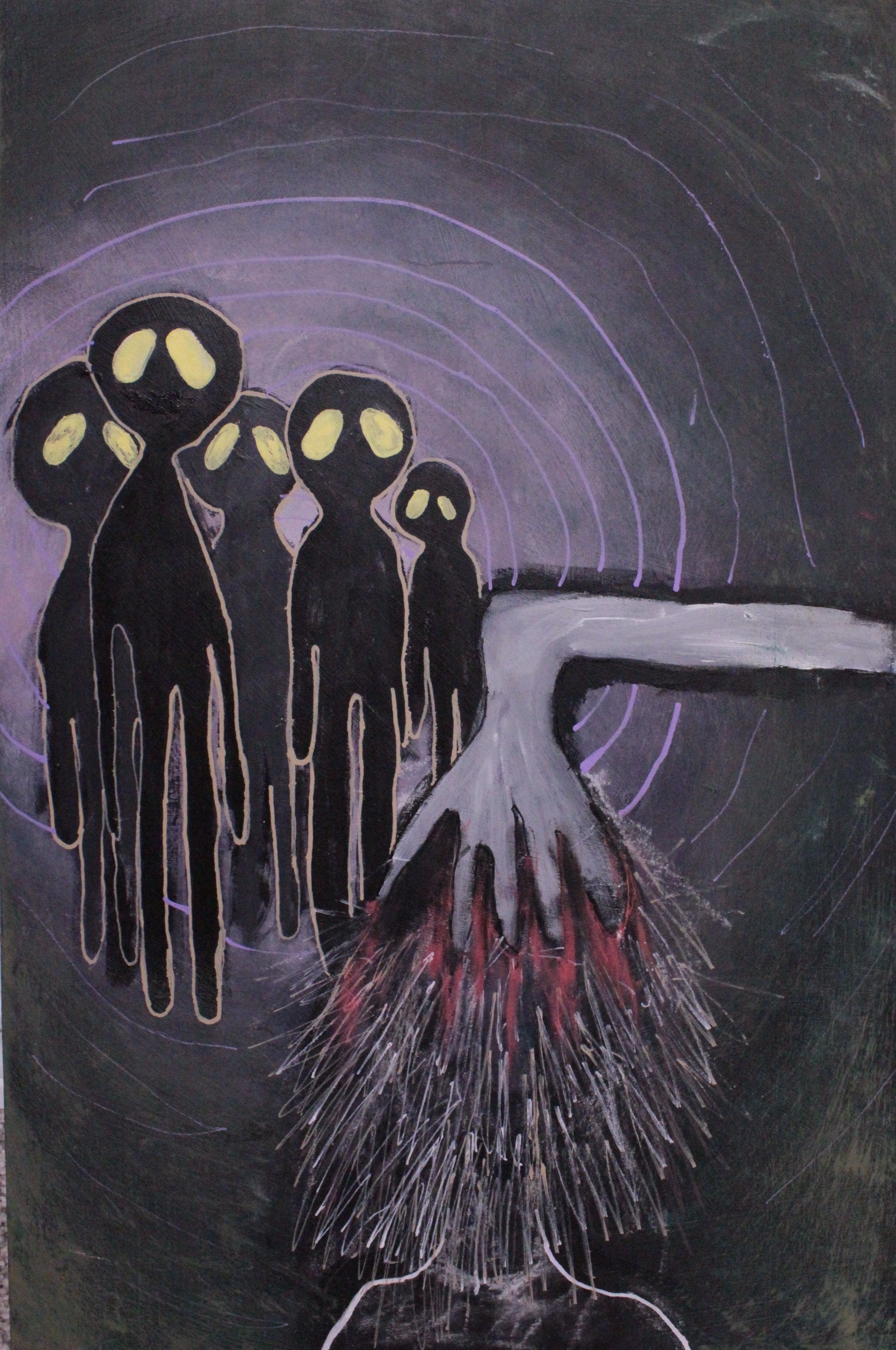 stop looking at me | 2021 | acrylic on wood, 15¾" x 24"