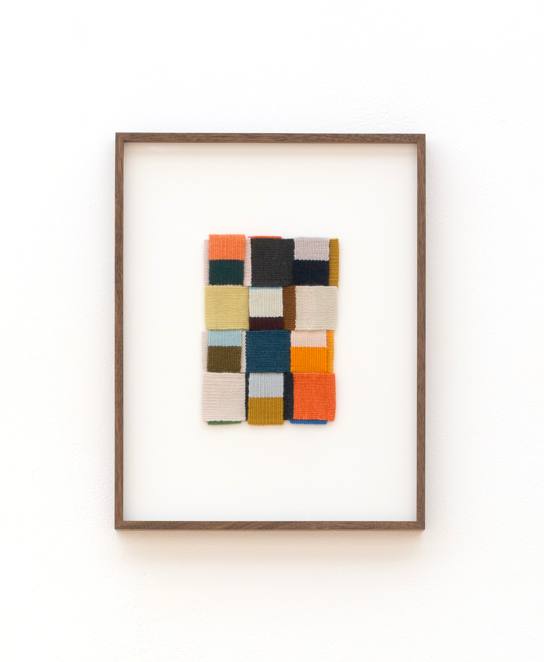 A different algebra, 2023. Wool and cotton tapestry, Walnut Frame, 46h x 33.5w x 3.3d