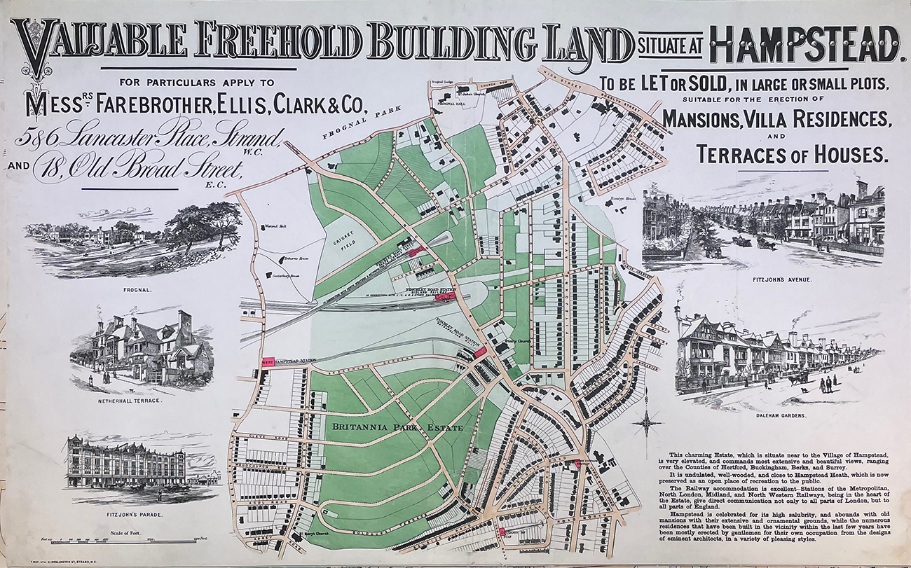 (41) Valuable freehold land poster, 1880s