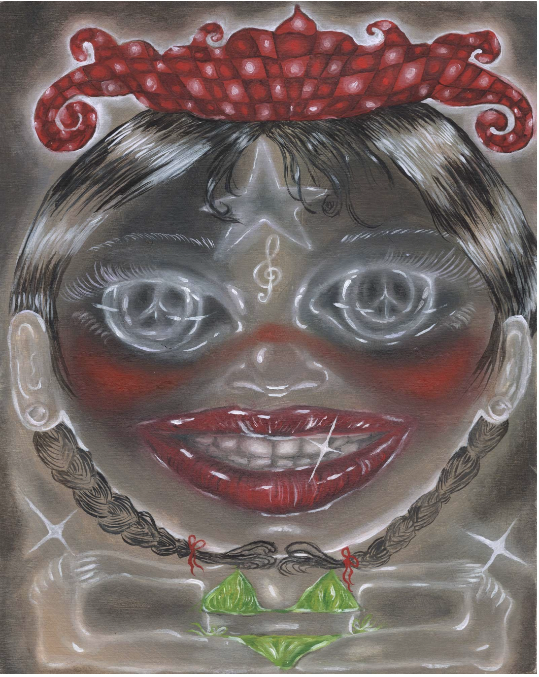 Meet me at the club (2024) oil on board, 25 x 20 cm. Image Stanley Street Gallery