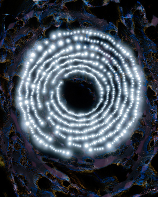 Hear the Suns (Ravel)2018Light drawing and tampered negative, chromogenic print, 40 x 32 inches