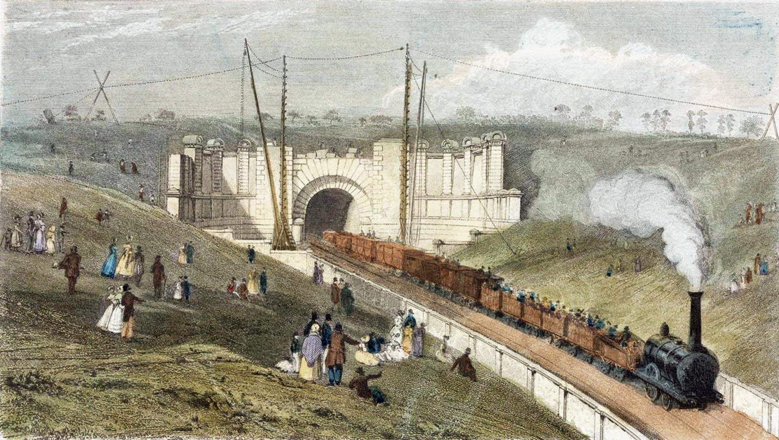 (17) Entrance to Primrose Hill tunnel, 1837