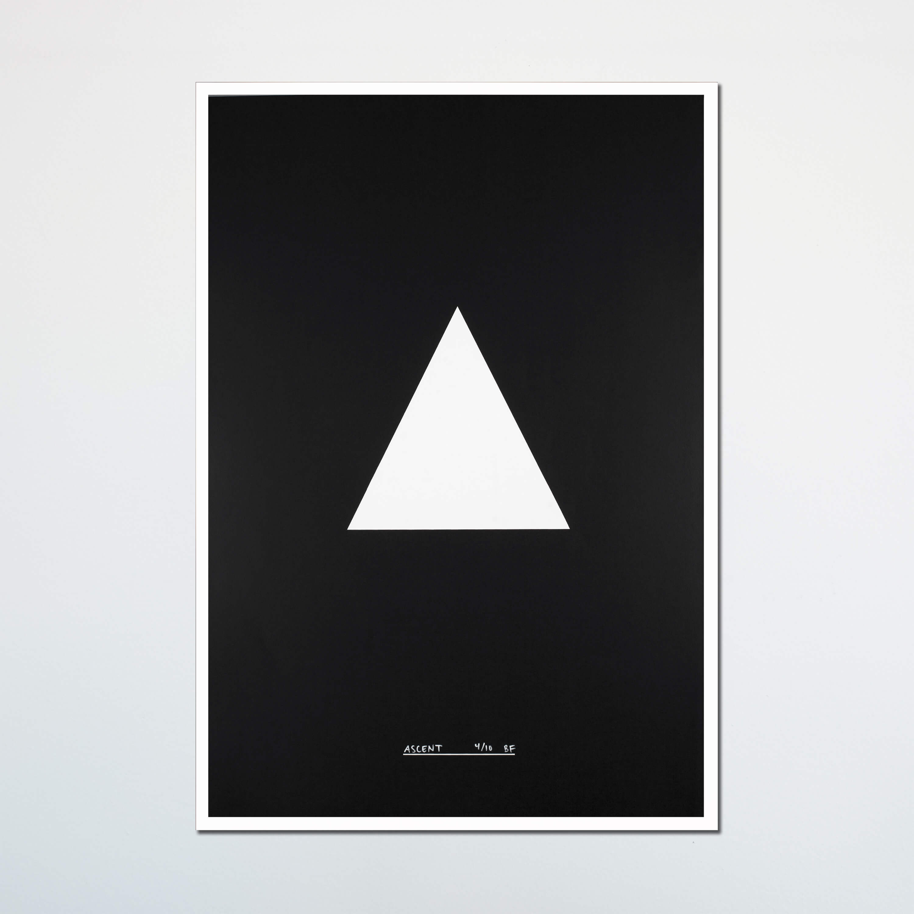 M&aacute;thēma: Ascent, 1 color screenprint on Black Canson Edition, 250 GSM, Ed. of 10, 39.25 x 27.5 in 