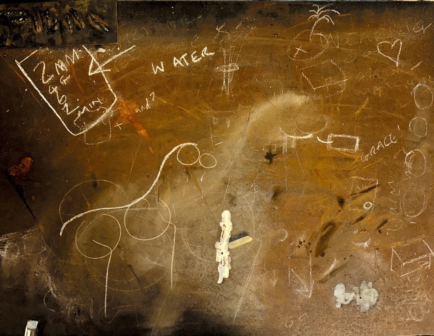 my welding table (cave painting) 2025