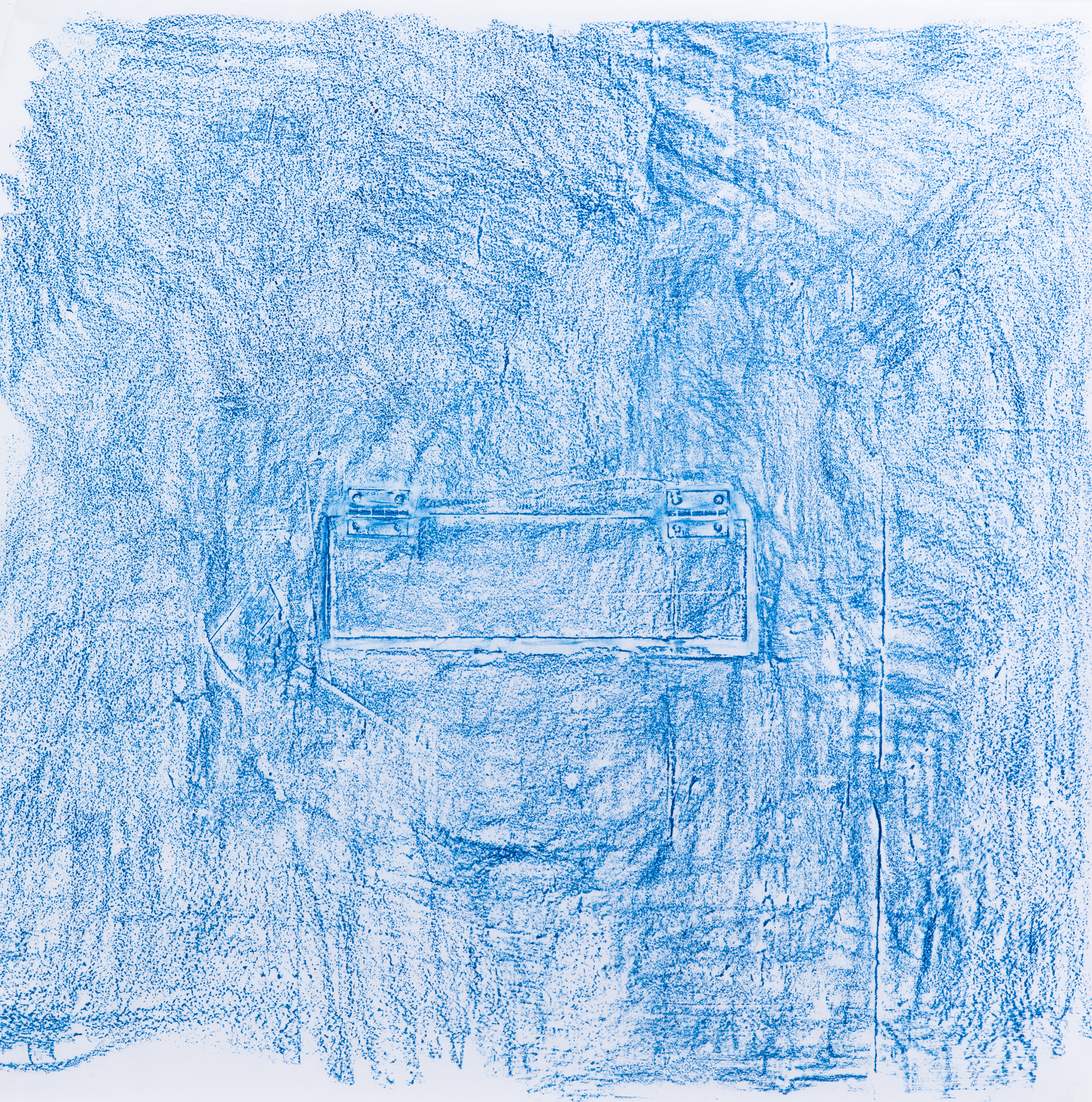 Paper Slot, 2014. Frottage, 43 &frac12; &times; 63 &frac12; inches