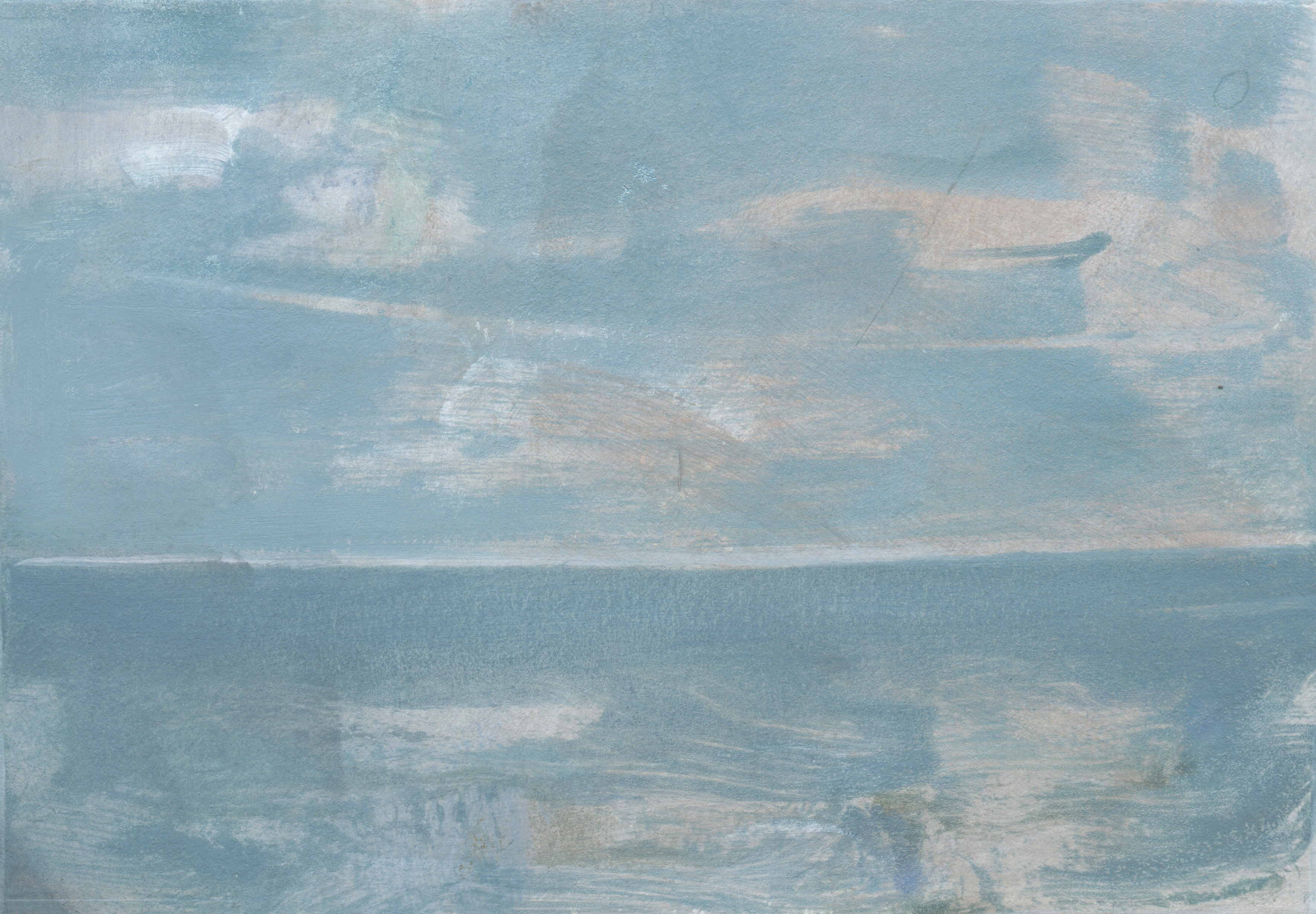 sea (2), acrylic on paper, 10.5 x 15 cm