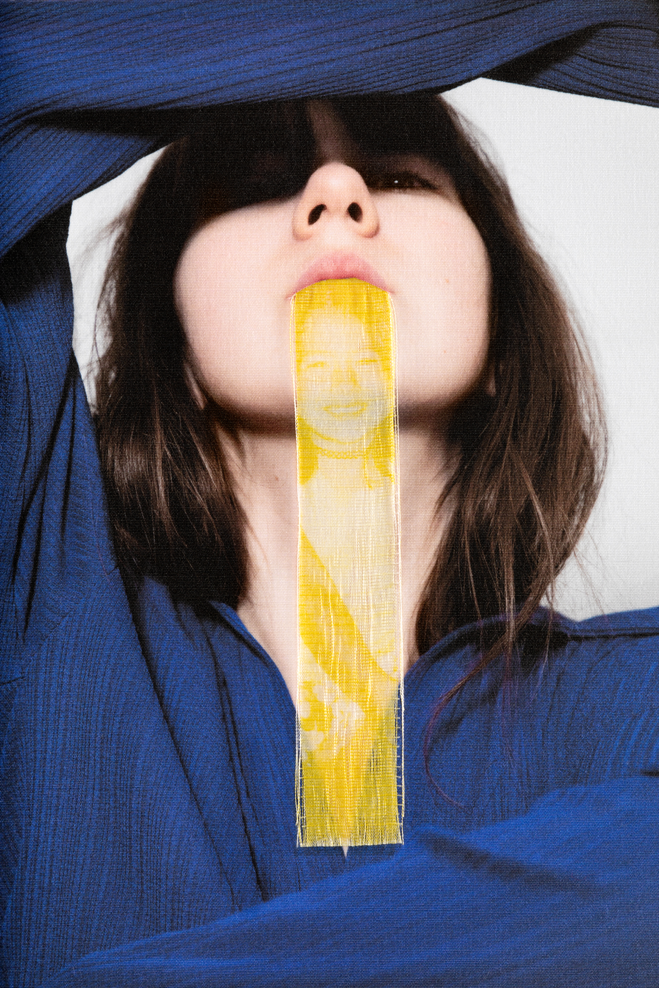 maybe i was braver then, dani’s first pool party, 2002 — unique pigment inkjet print on cotton, 2021, 10.75" x 7"