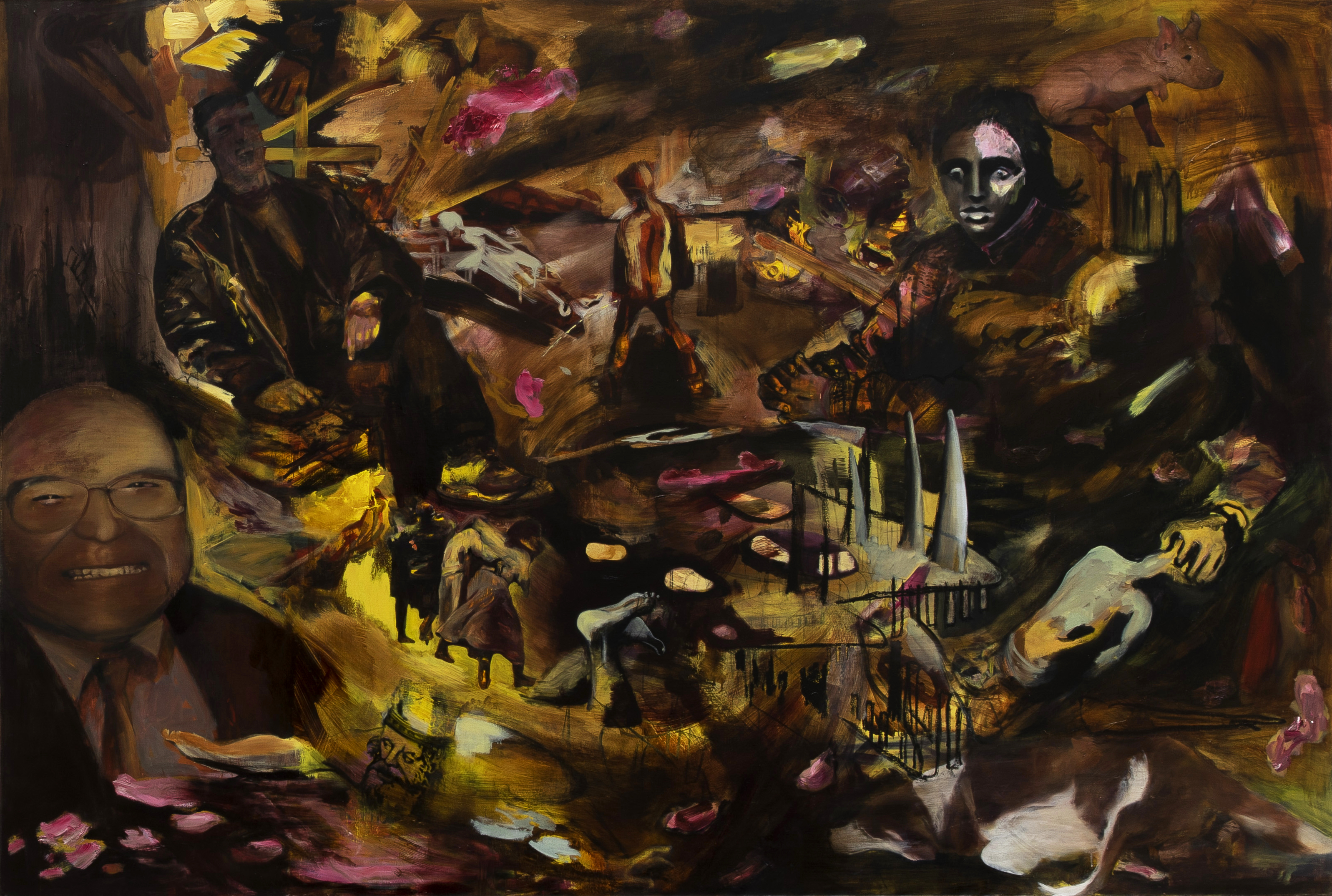 TNTT (There's No There There), 2021, huile sur toile,168x250cm