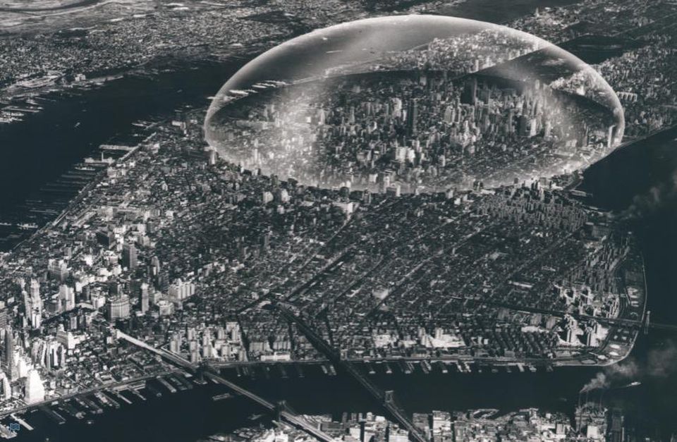 Buckminster fuller: dome over manhattan island, 1960