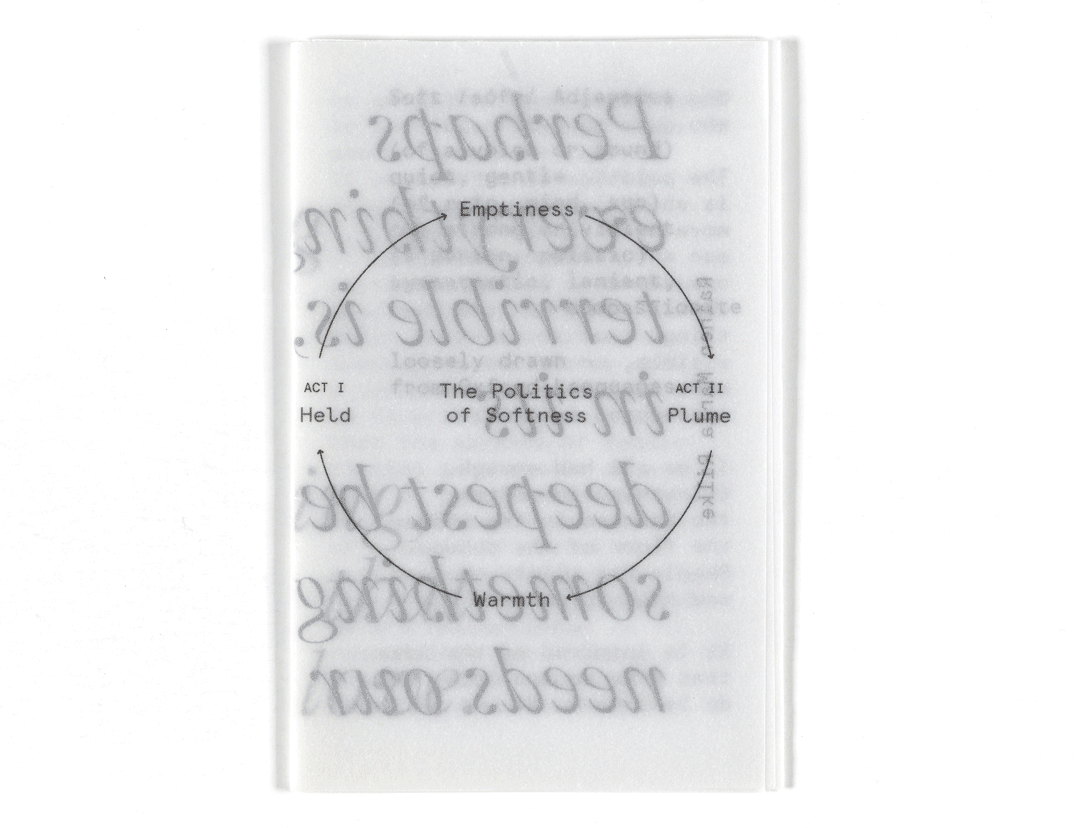 Politics of Softness, Zine on vellum, 2024, Photos by Paul Rho