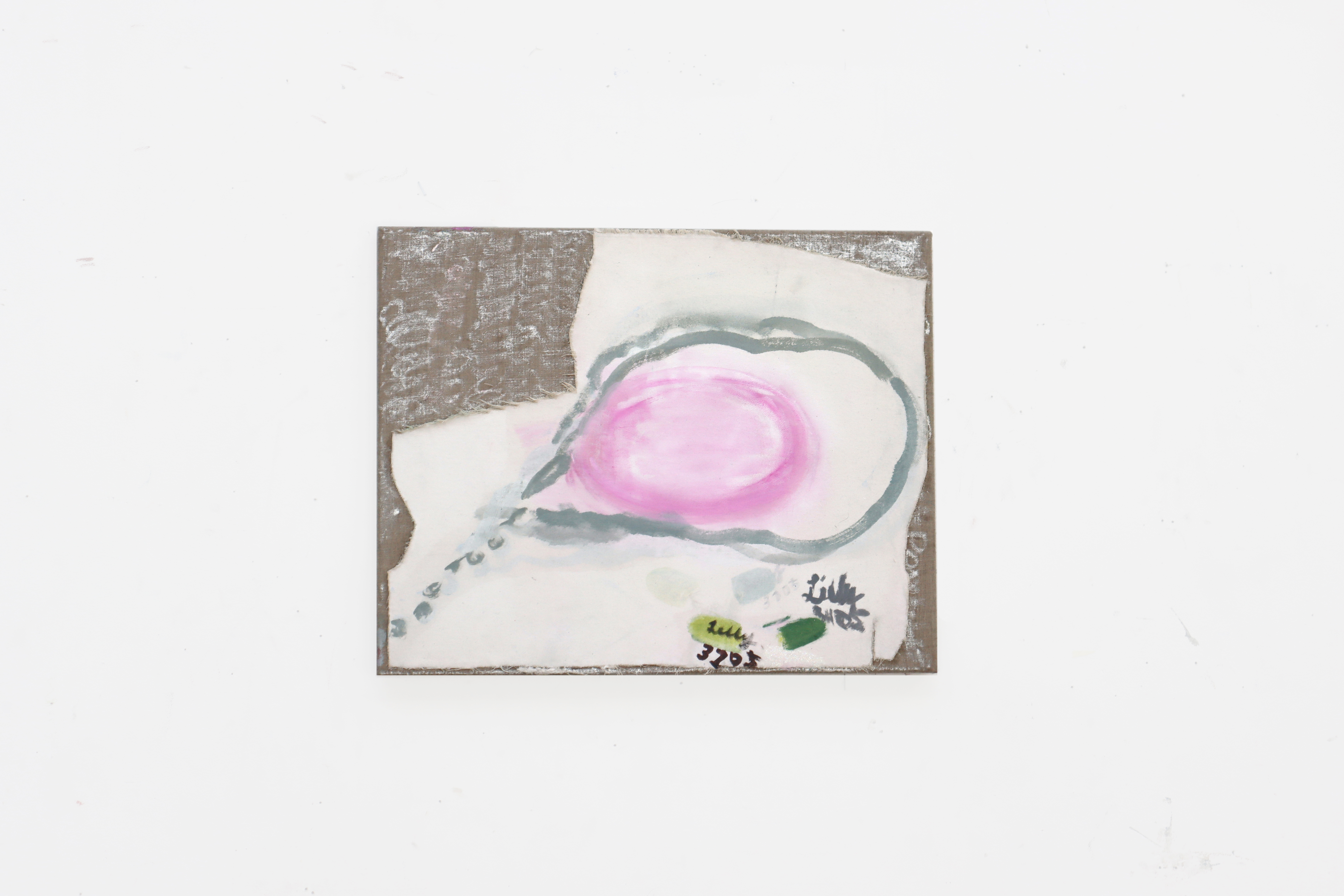 Doubtful thought, oil pastel, water soluble paint on canvas, 50 cm x 40 cm, 2023