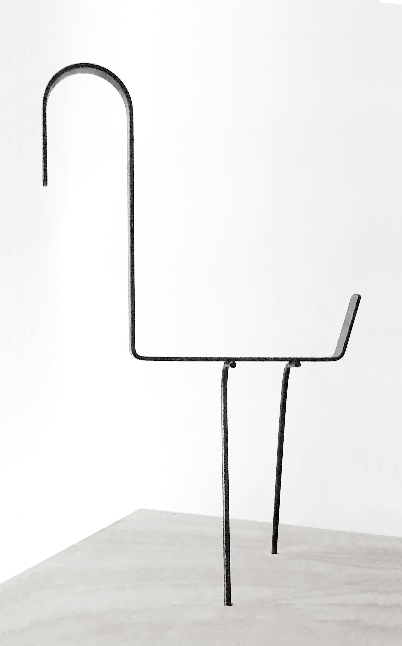 Sans titre (oiseau) / acier peint / h=46cm / 2025.