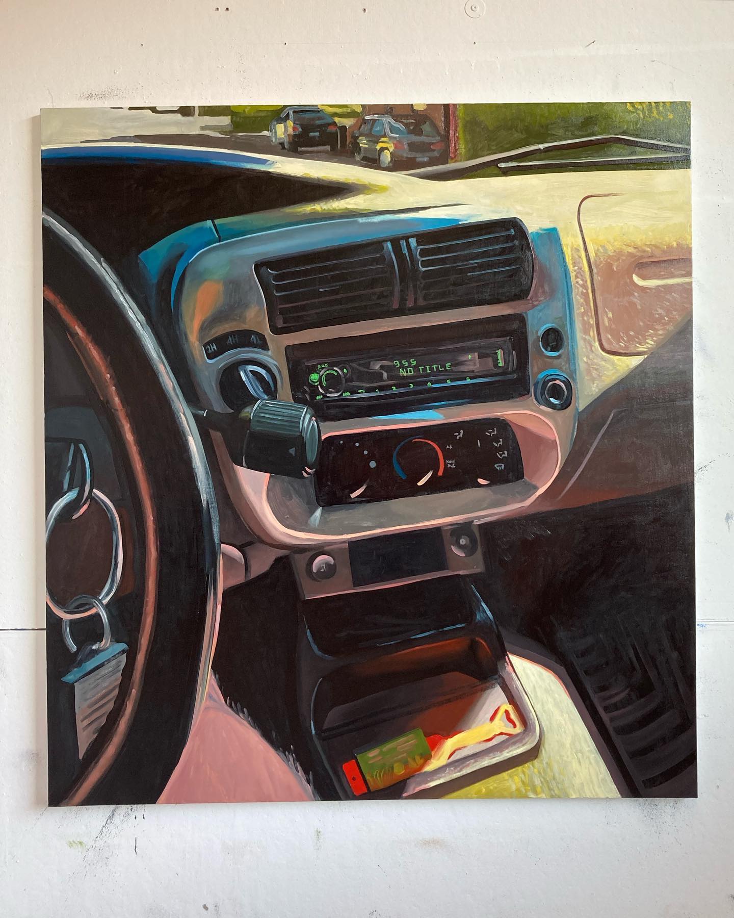 listening to nothing while driving / oil on canvas / 2022