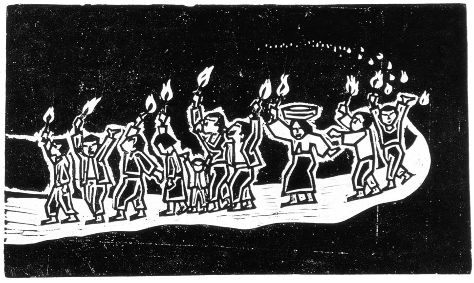 “횃불행진 / The Torchlight Parade” by artist 홍성담 / Hong Sung-dam