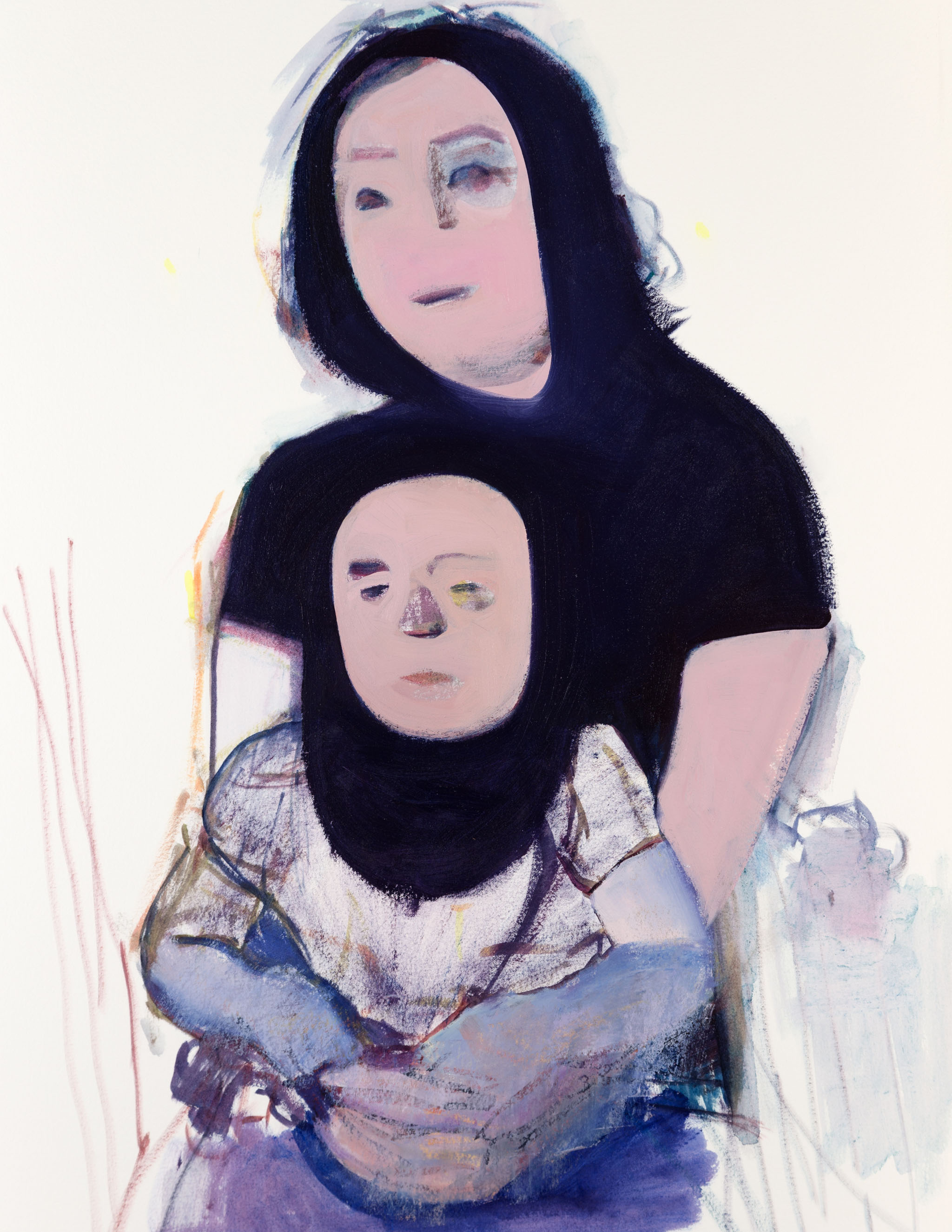 Double 22x17 oil on paper 2016