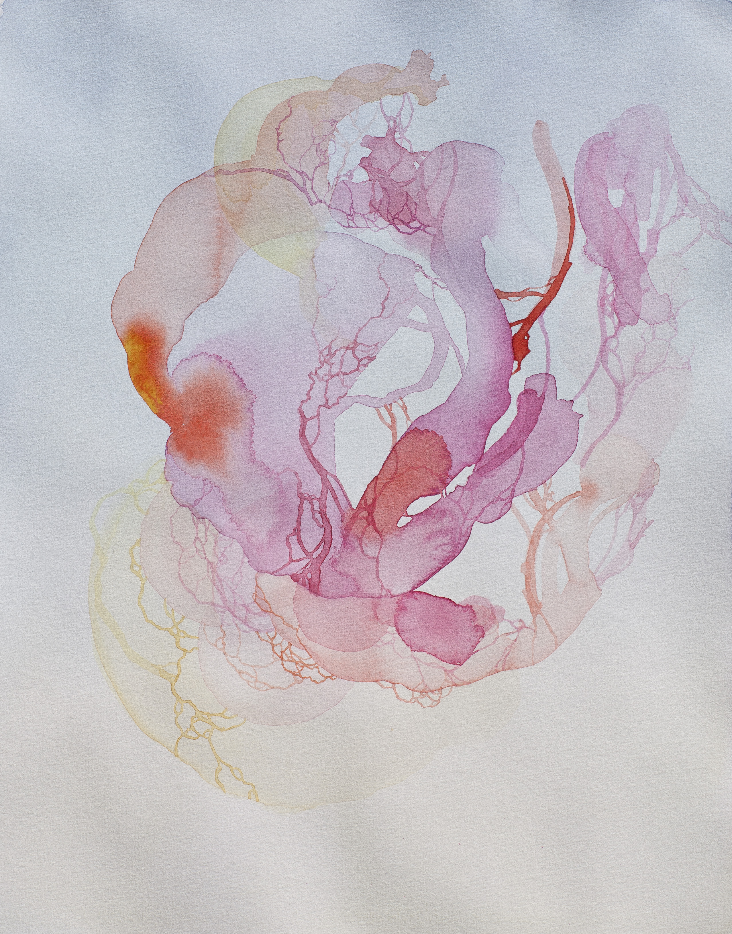 Entraille d'aube n&deg;7 (aquarelle, 28,2 x 36cm, printemps 2023)