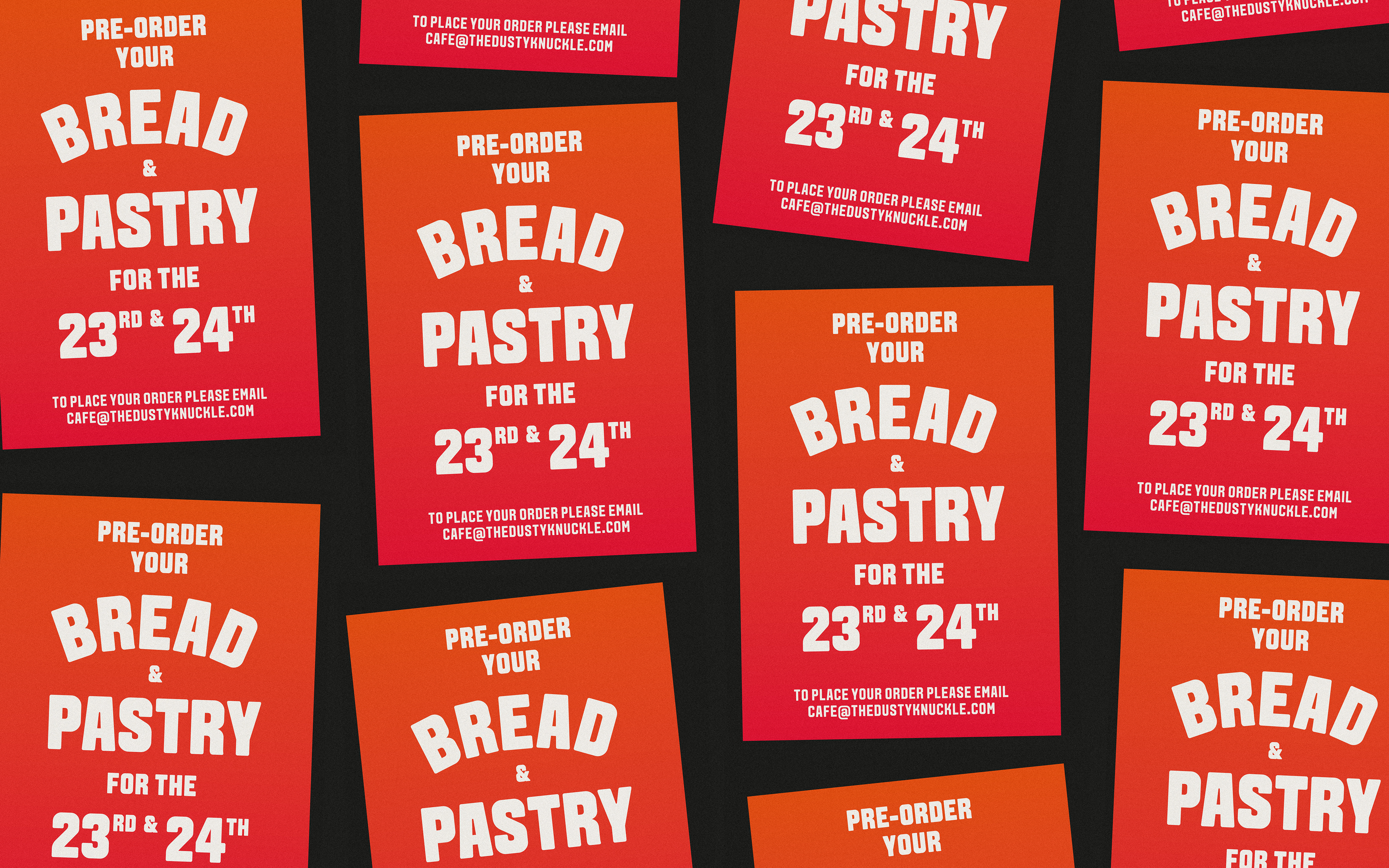 The Dusty Knuckle – identity refresh and design of printed matter Art director: Lee Belcher. Studio: B.A.M. London