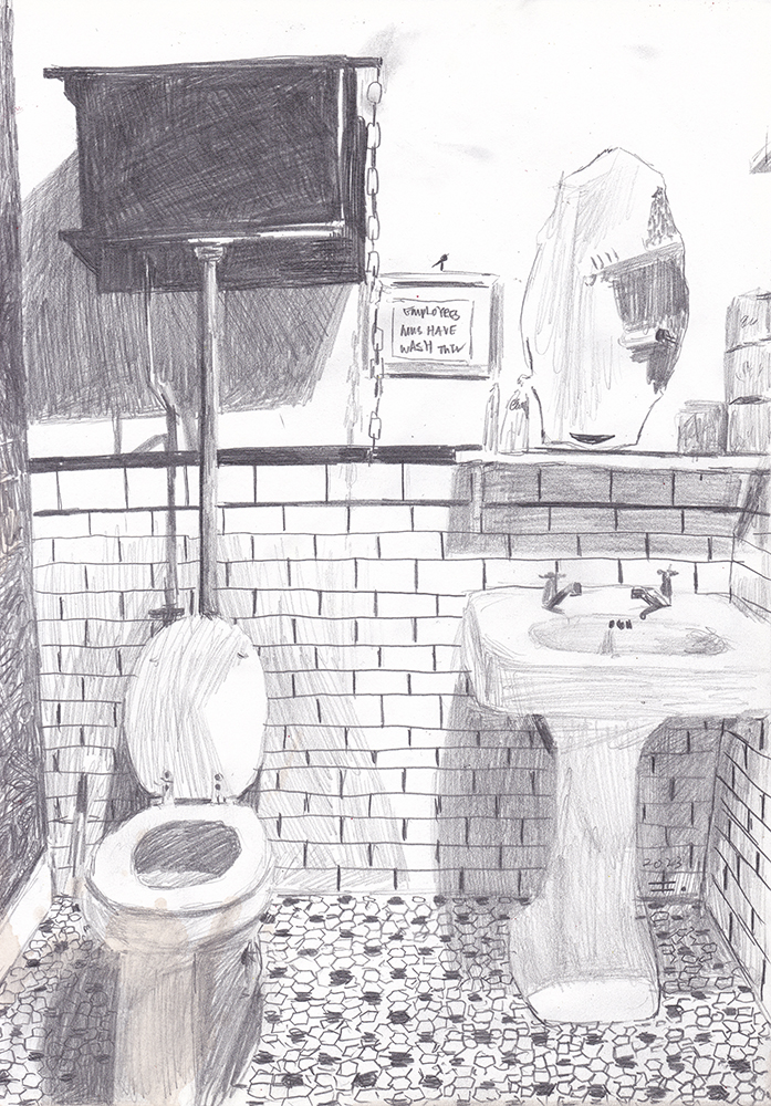 NYC, 2023, pencil on paper, 27.9*21(cm)