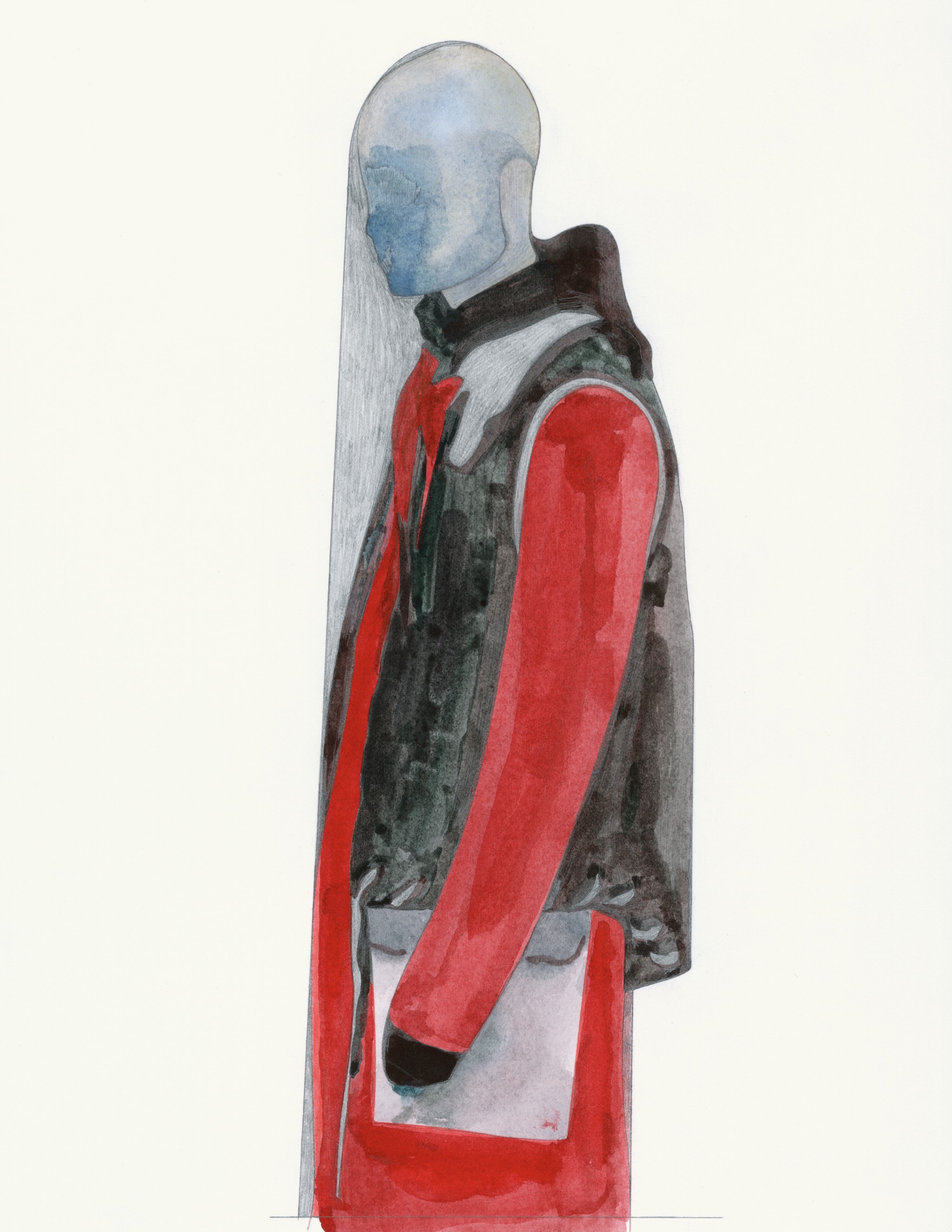 Tim Coppens SS17 11x8.5 colored pencil, graphite and watercolor on paper 2016