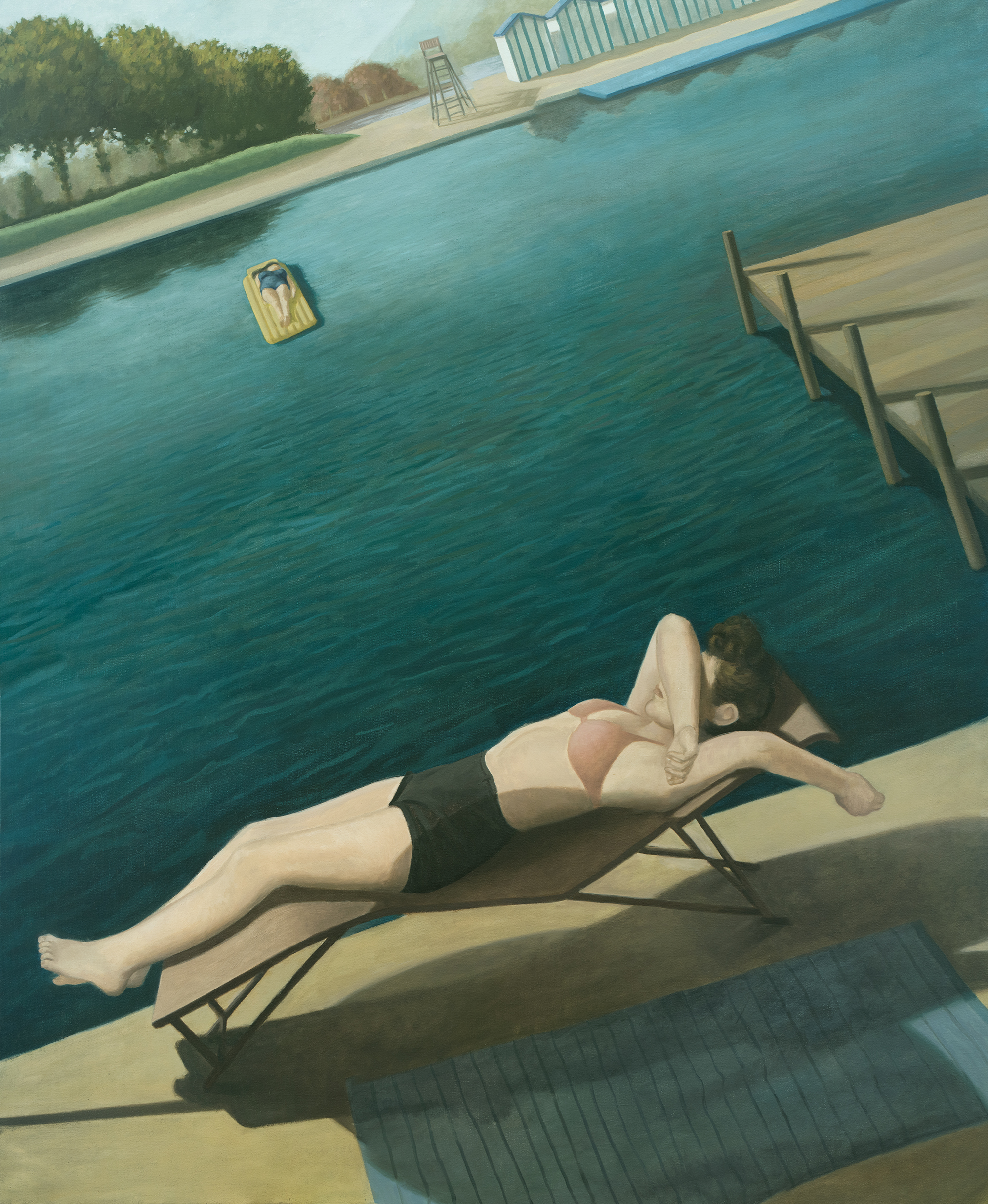 Le lac, d'après Pierre Jamet, huile sur toile, 150x123cm, 2018