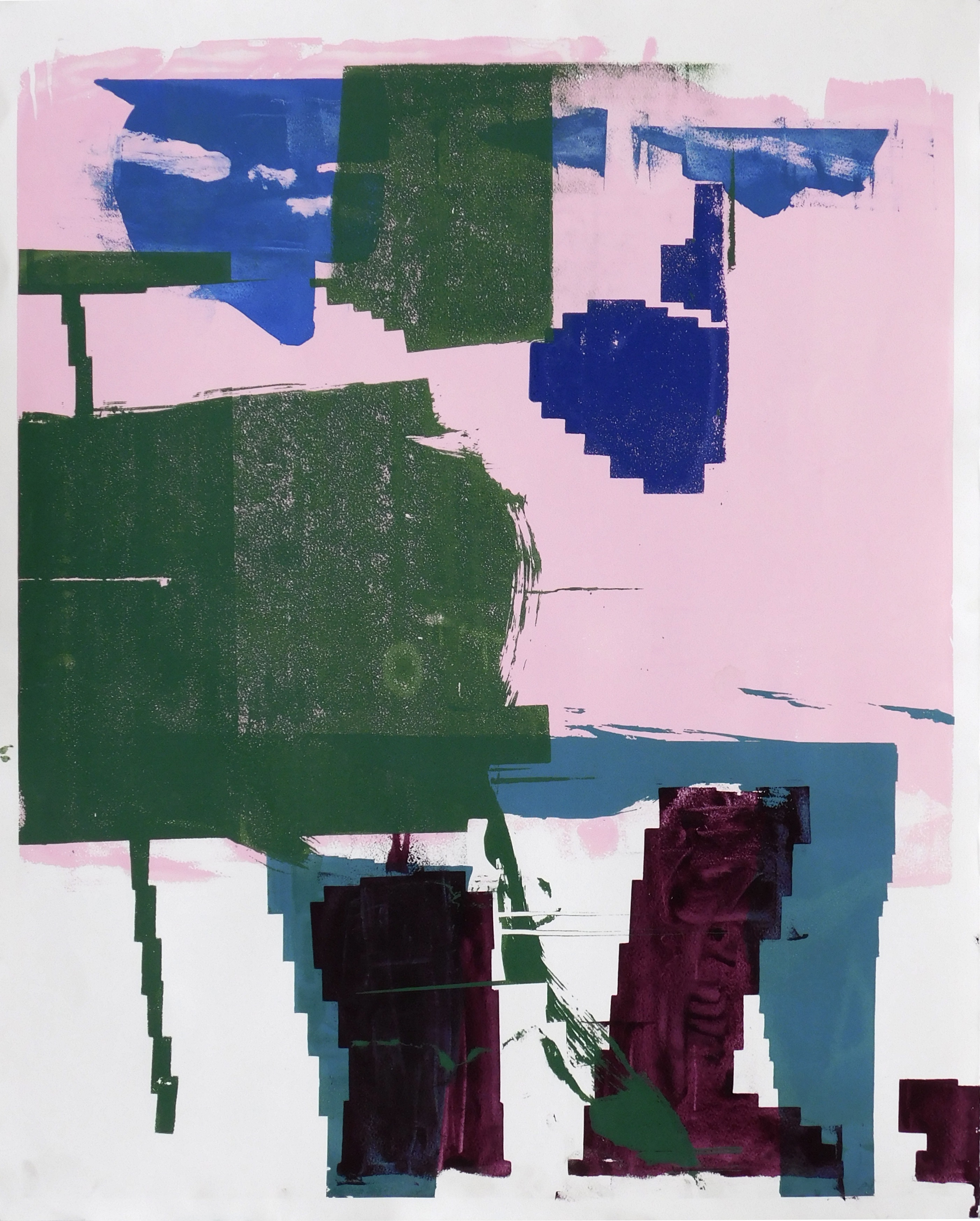 untitled. screenprint and acrylic 32"x40"