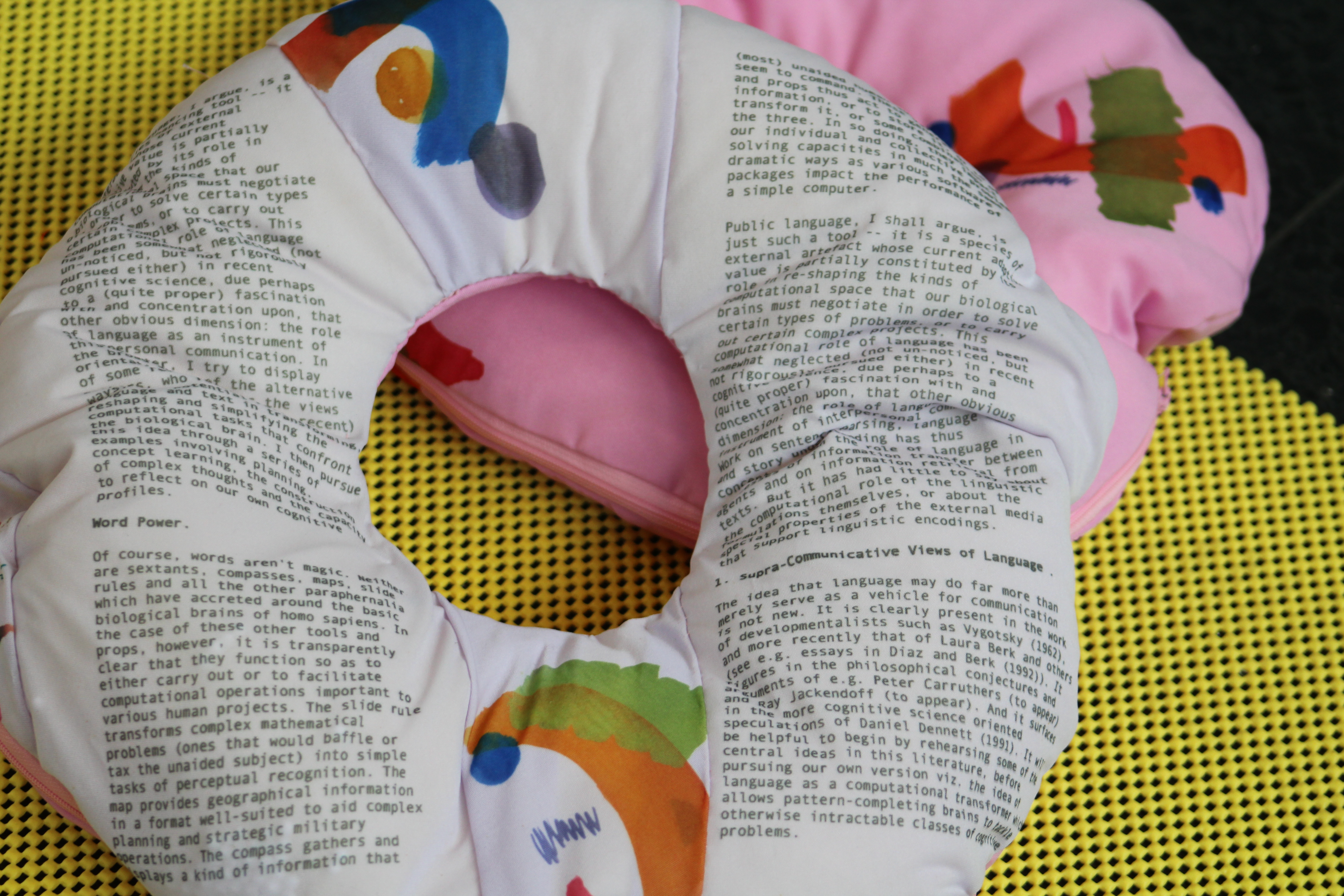 ︎︎︎ Textiles made out of text, 2020.