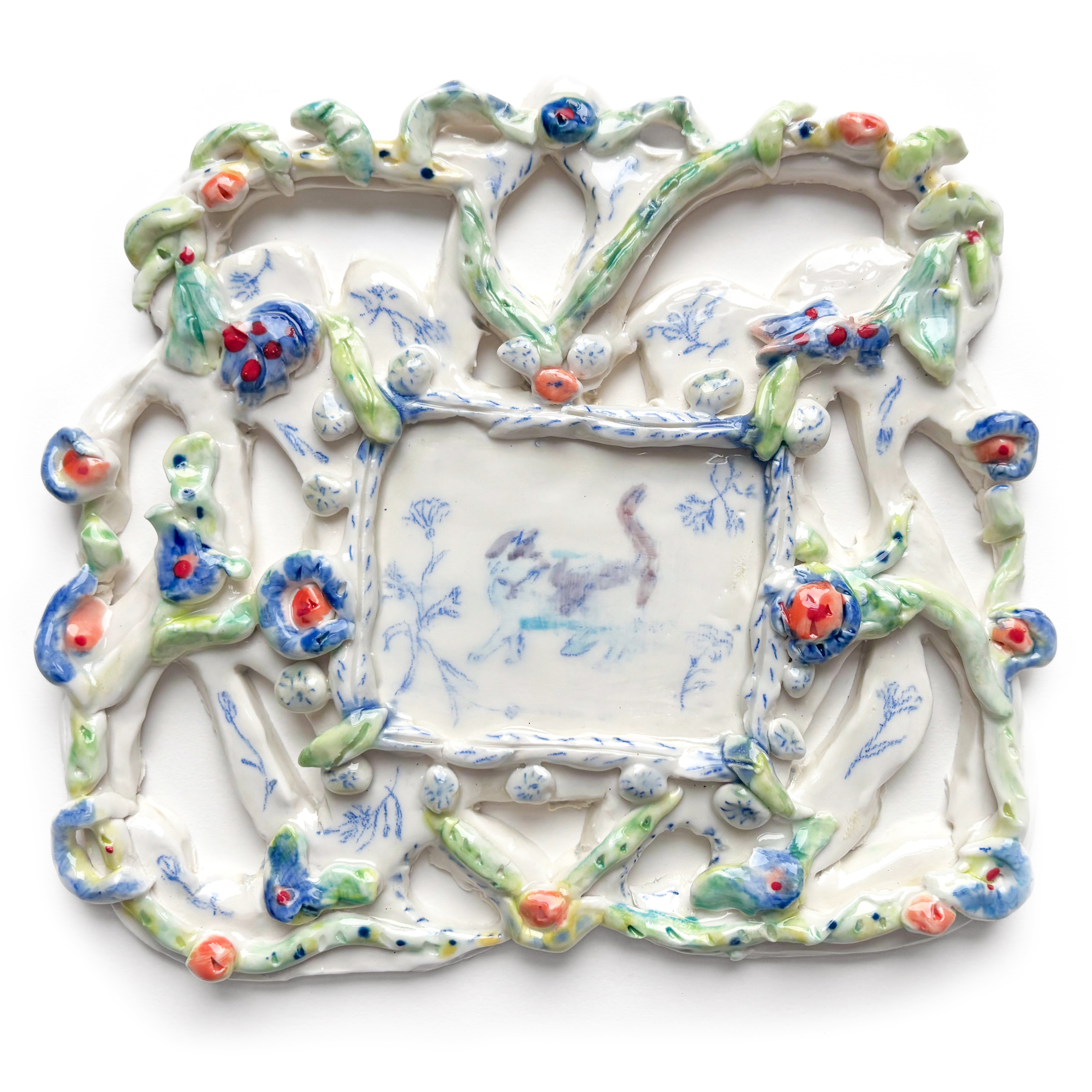 "My favourite cat", glazed porcelain, 2025