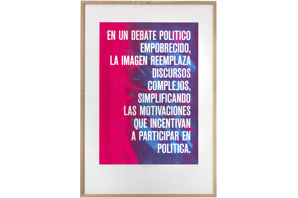 Camilo YañezEl retorno del miedo, 20148 large format silkscreen prints116 x 47 cm (each) (detail)