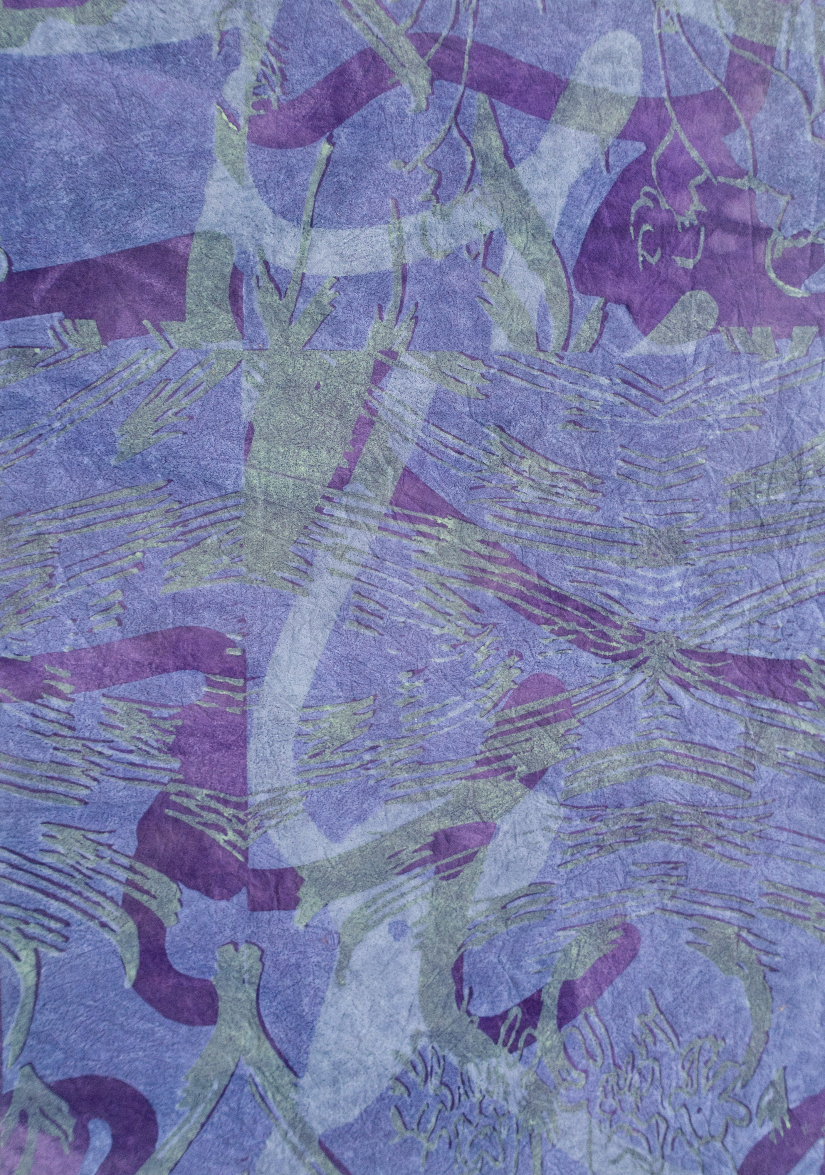 O.t., 2019 Linocut, oil on paper, 19,5 x 27 cm 