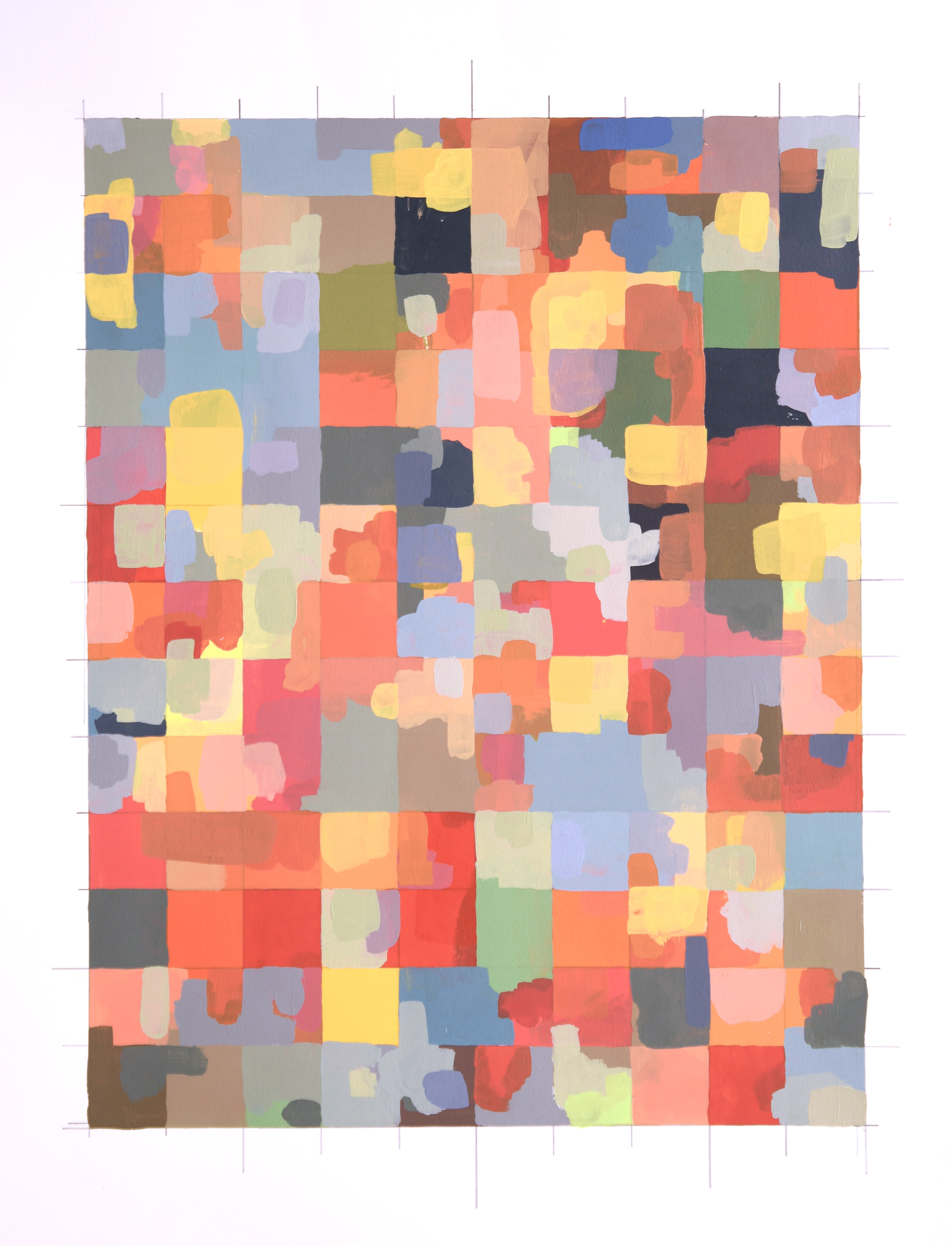 Meetings & Returns #7 (San Brizio), 2023, acrylic on paper, 22 x 30"