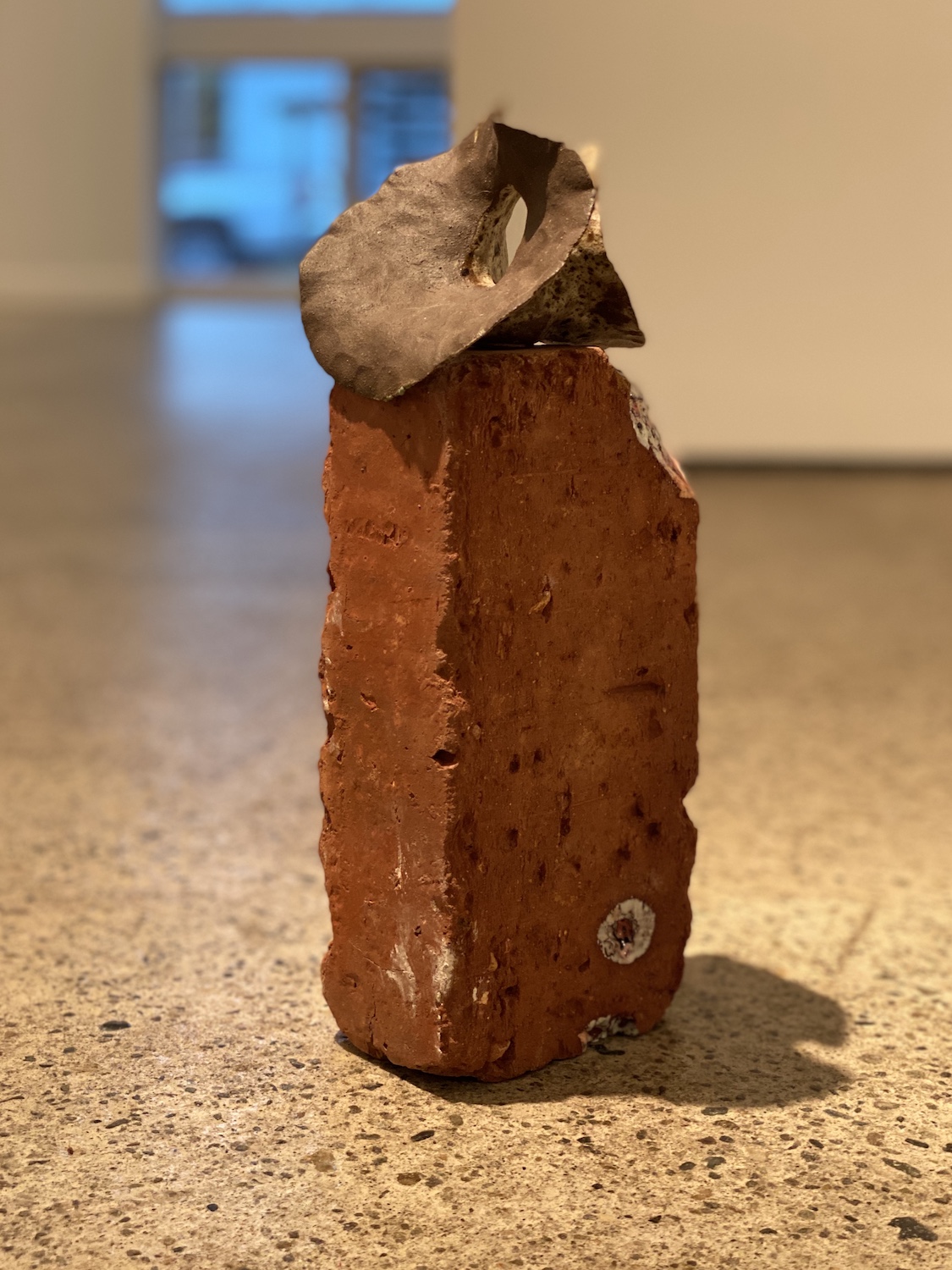 Cat Clifford, O wonder. You’d no idea I could make a cup. You’ve no idea what I can do for you, or hope to. (Garrison) 2021, Found brick with glaze, stoneware with glaze (a)