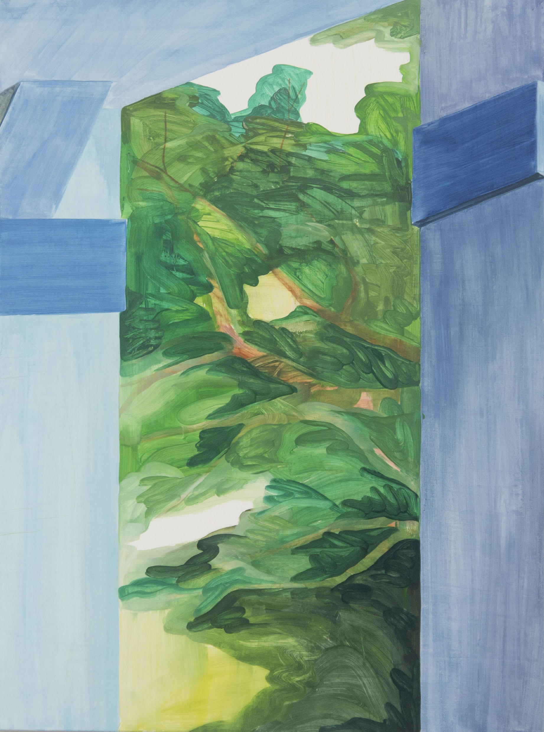 Trees beside the roller coaster, 2017, oil on canvas, 130x97cm