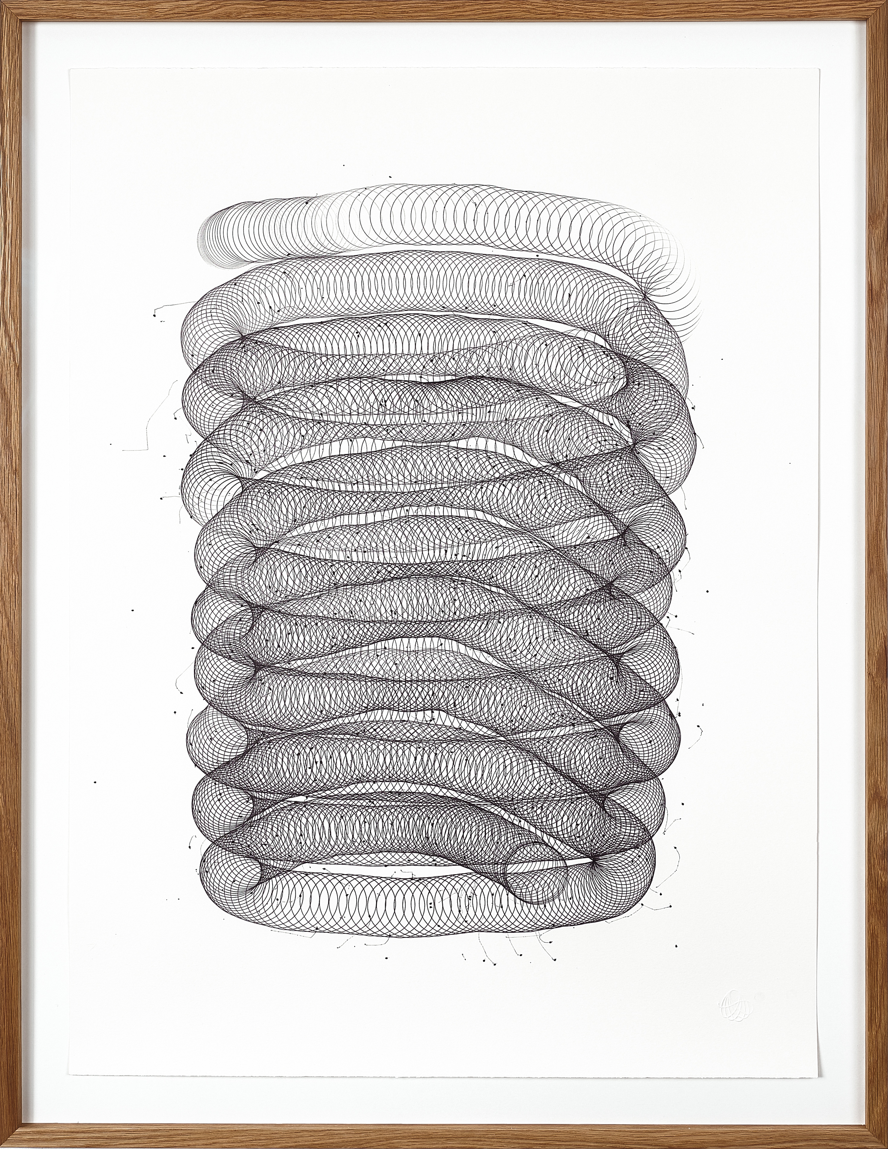 "Qring series" - 66x86cm - Ballpoint pen on paper - 2019.