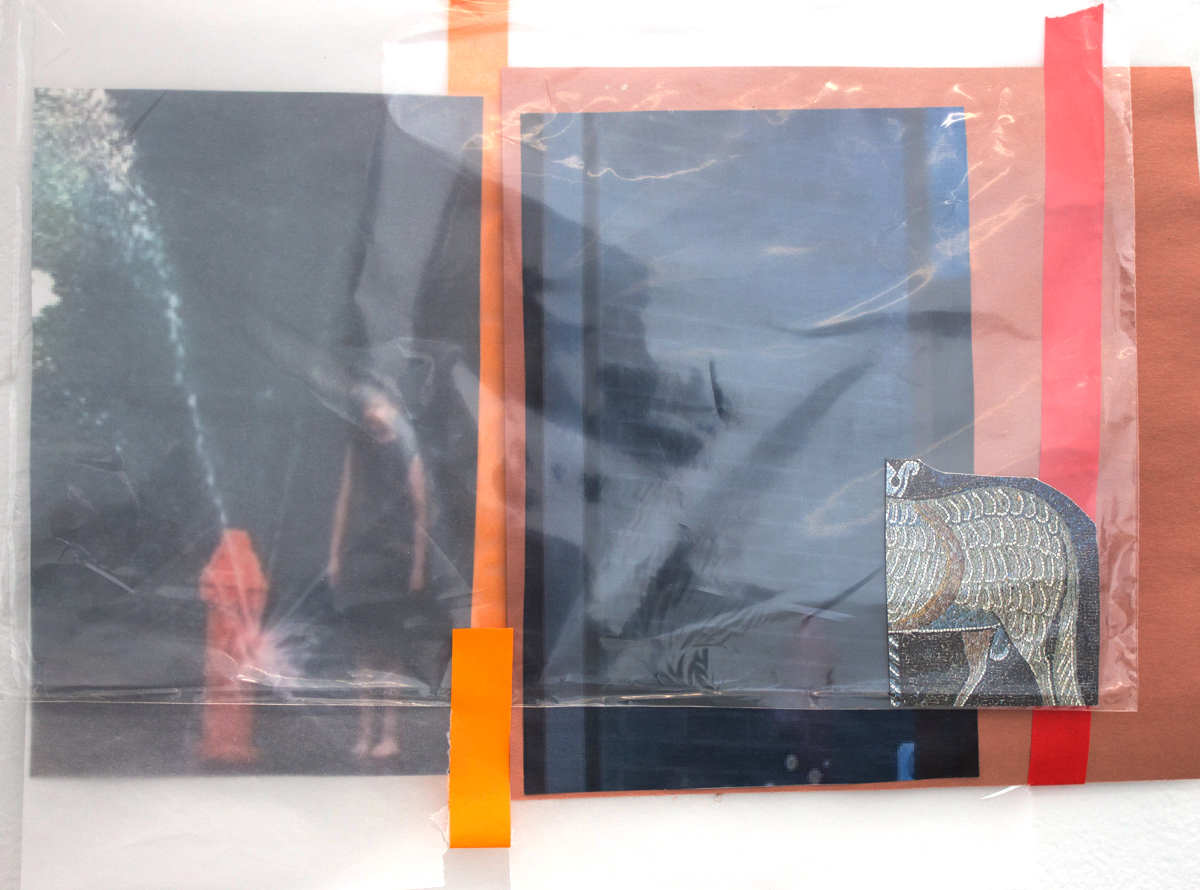 Containing Time, 2017, 11 x 14.5 in, Found and mixed media